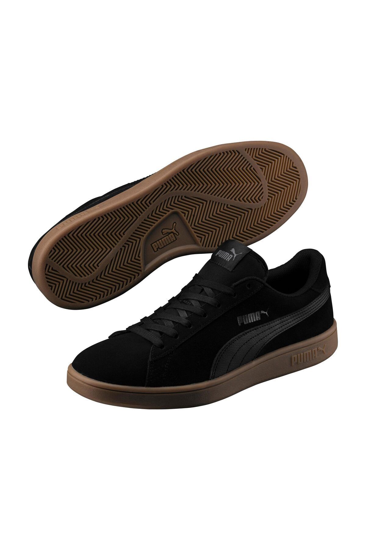 Puma-Čierne pánske kožené tenisky SMASH V2 100323979 7