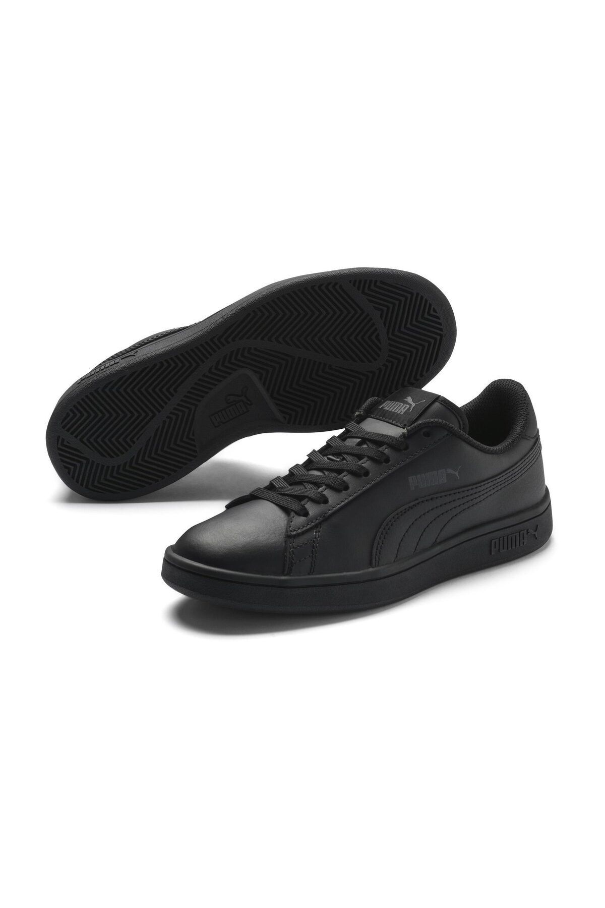 Puma Czarne Chłopięce Tenisówki Smash V2 L Jr 100346457 - 37