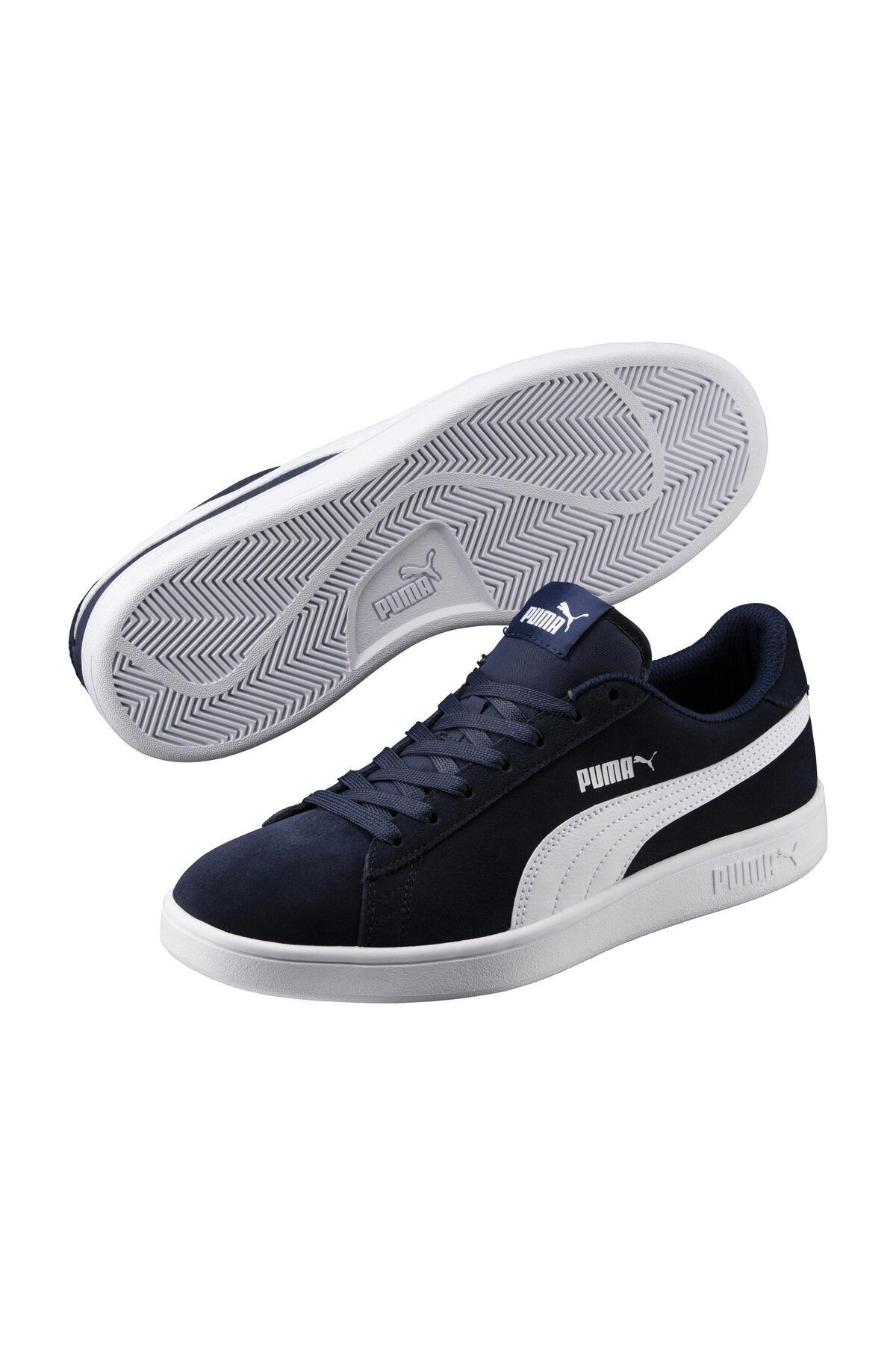 Puma-SMASH V2 Navy Blue Unisex Sneakers100325479 4