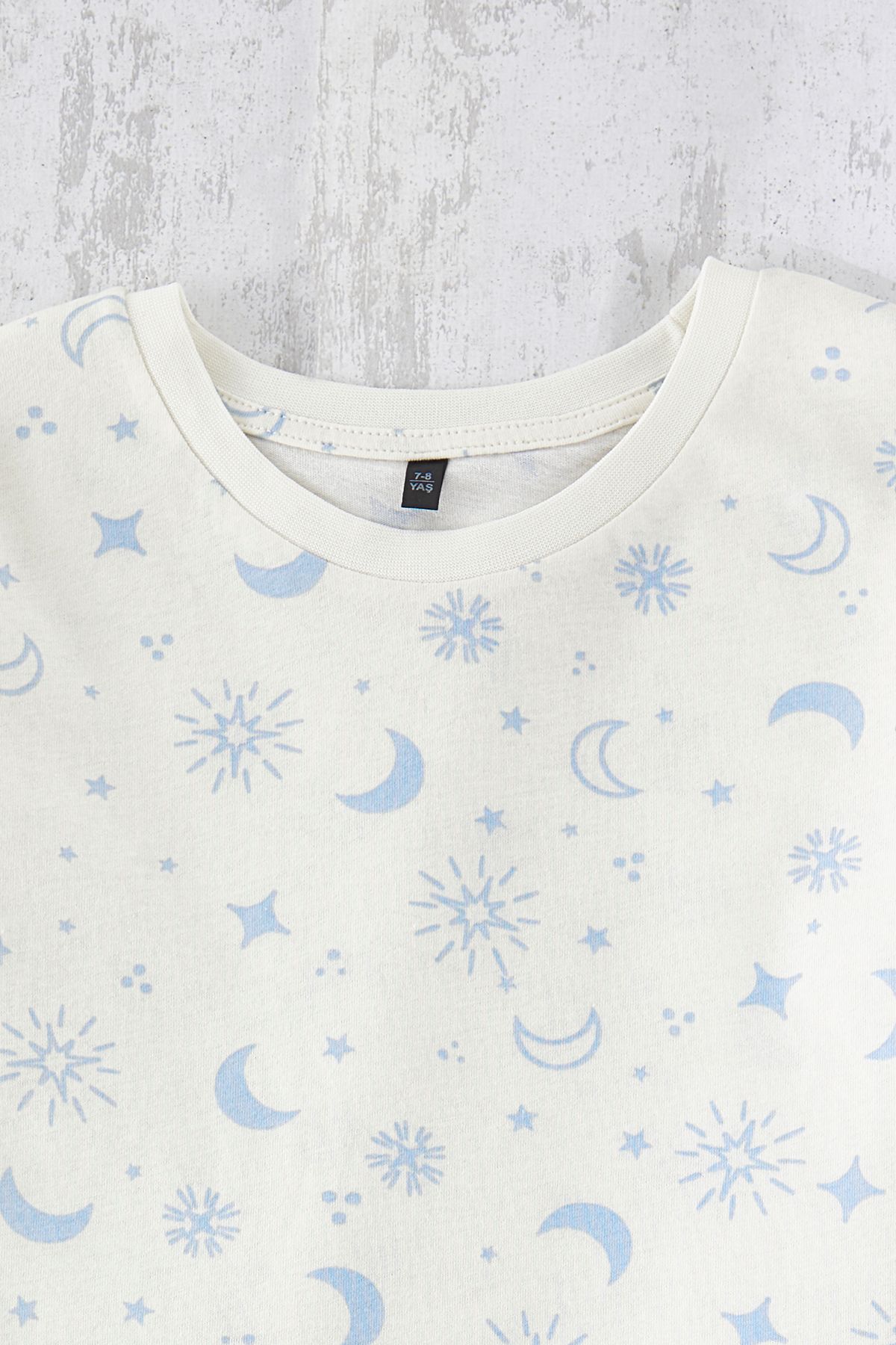 TRENDYOLKIDS-Ecru Kinder-Pyjama-Set aus 100 % Baumwolle in Übergröße für Mädchen 4