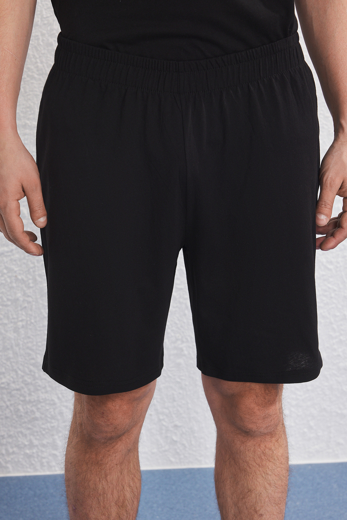 Trendyol Collection-Black Slim Fit Bird Embroidered Shorts Knitted Pajama Set Tmnss25Pt00073 3