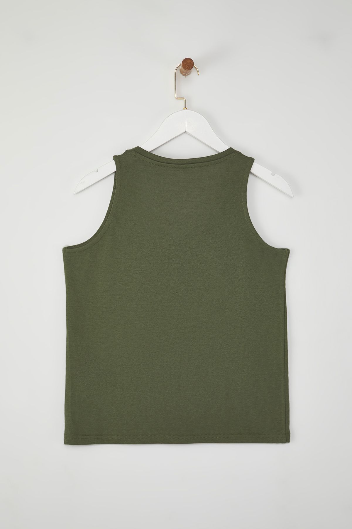 Trendyol Collection-Khaki Linen Look Regular/Normal Fit Knitted Undershirt Twoss25Al00037 6