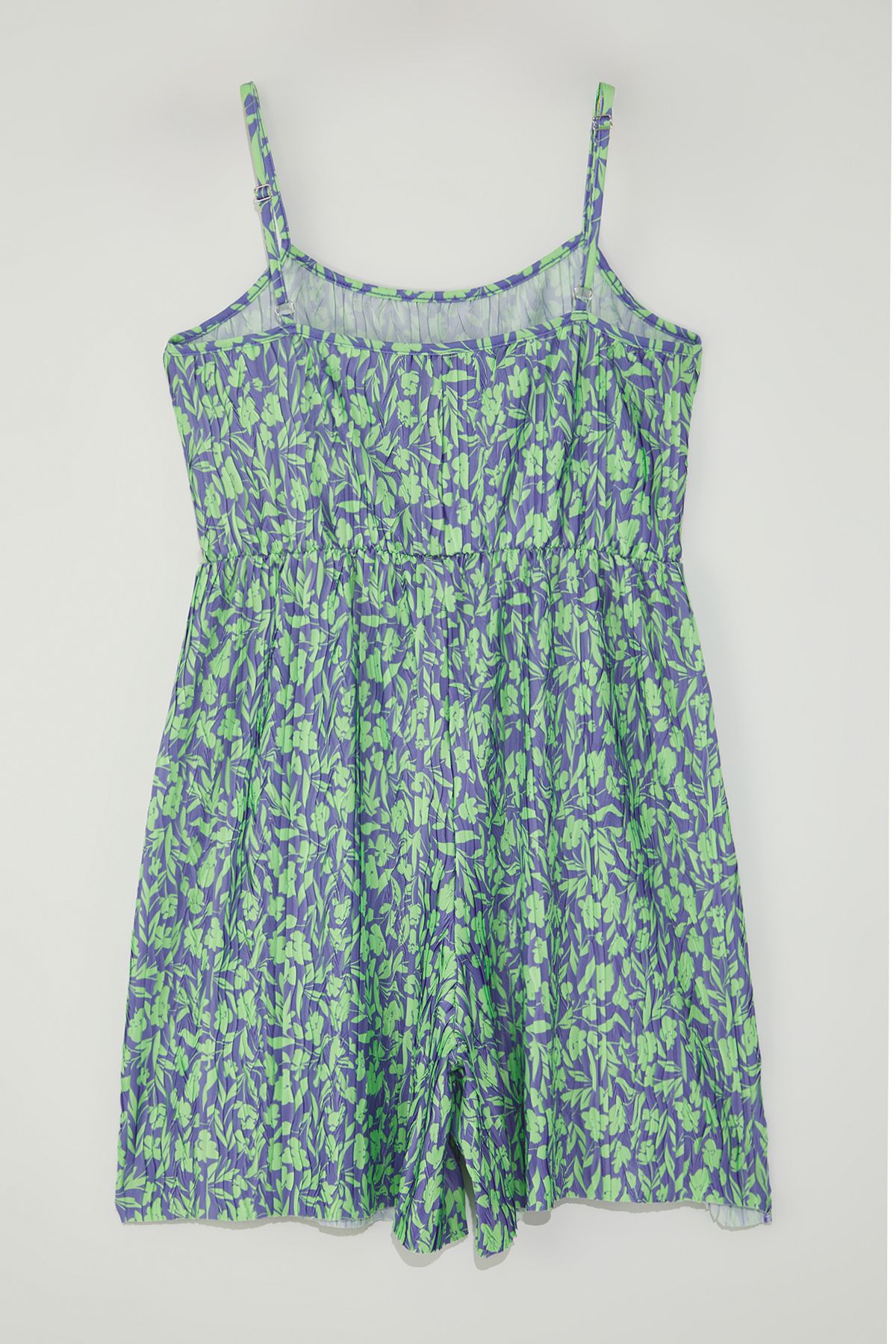 Trendyol Curve-Green Strap Patterned Large Size Knitted Jumpsuit Tbbss25Bg00016 7