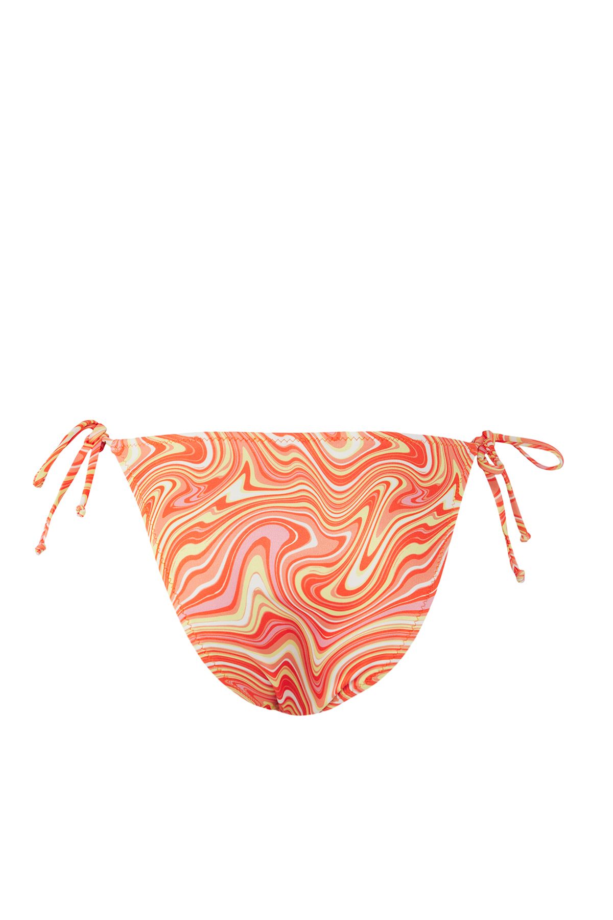 Trendyol Collection-Abstract Patterned Regular Bikini Bottom with Accessories Tbess24Ba00135 5