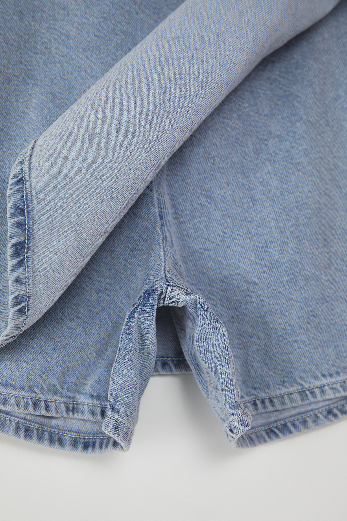 Trendyolmilla  Mavi Kruvaze Bağlama Detaylı Yüksek Bel Denim Şort Etek TWOSS25SR00111 - Görsel 8