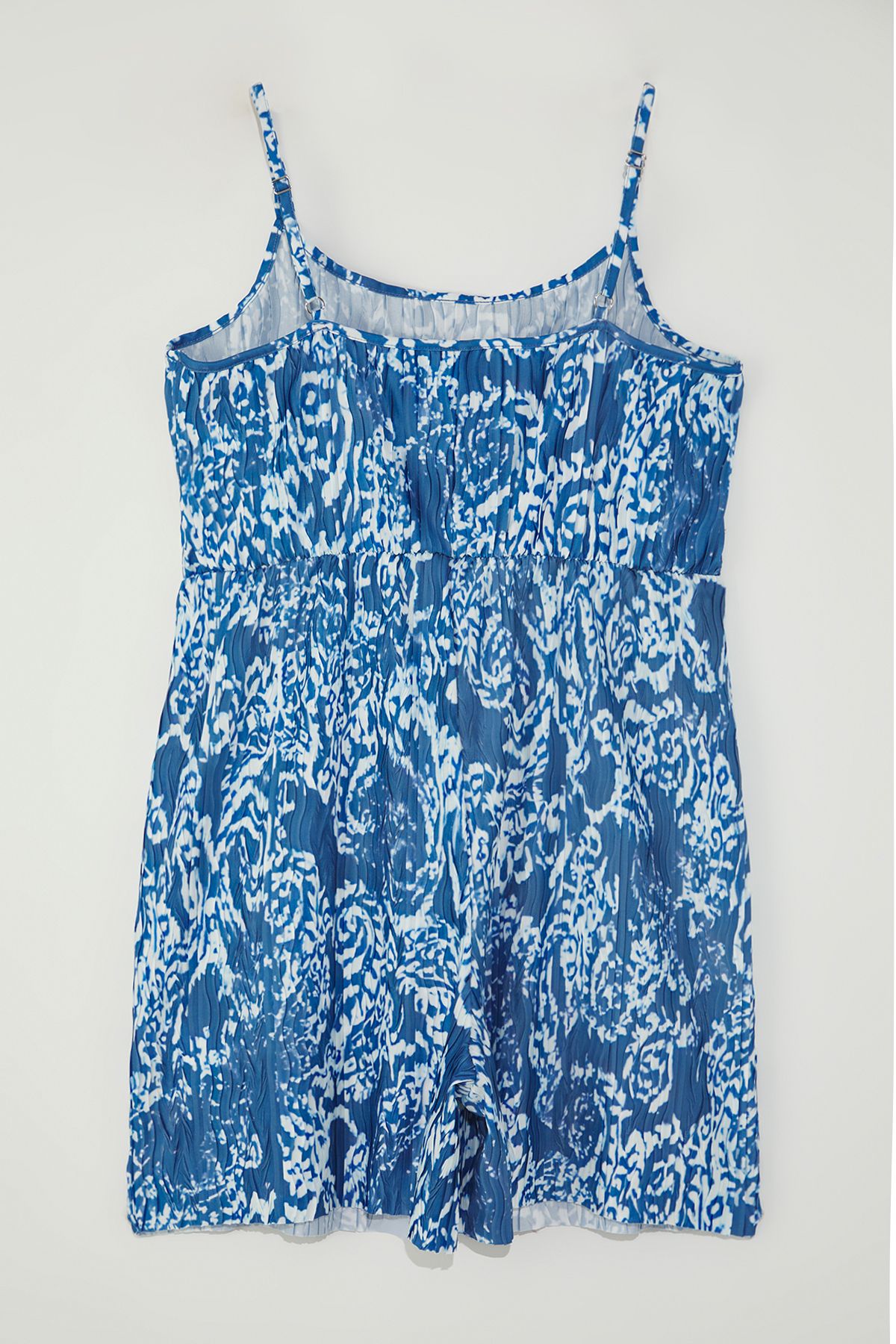 Trendyol Curve-Blue Strap Patterned Large Size Knitted Jumpsuit Tbbss25Bg00016 8
