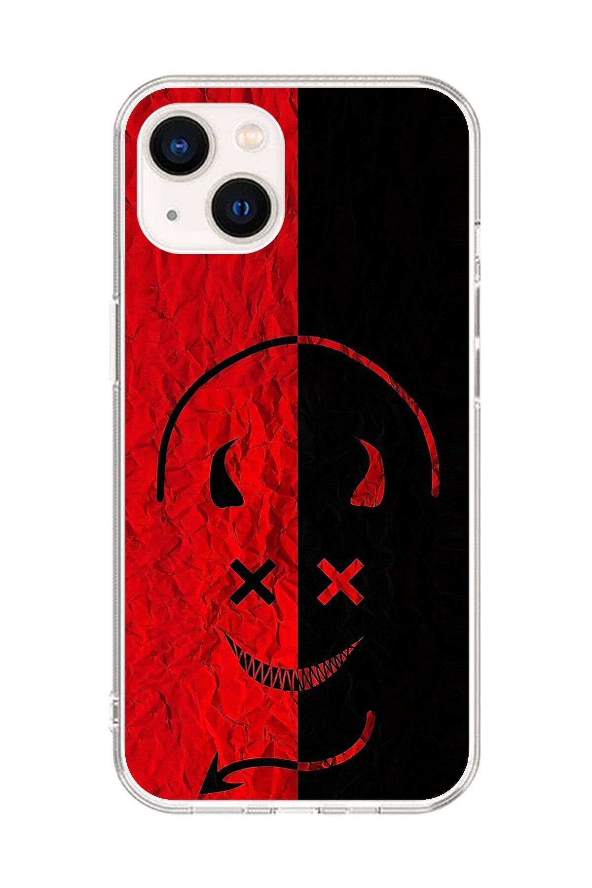 Dali Design iPhone 14 Uyumlu Şeffaf Kılıf Devil 2 Tasarımlı