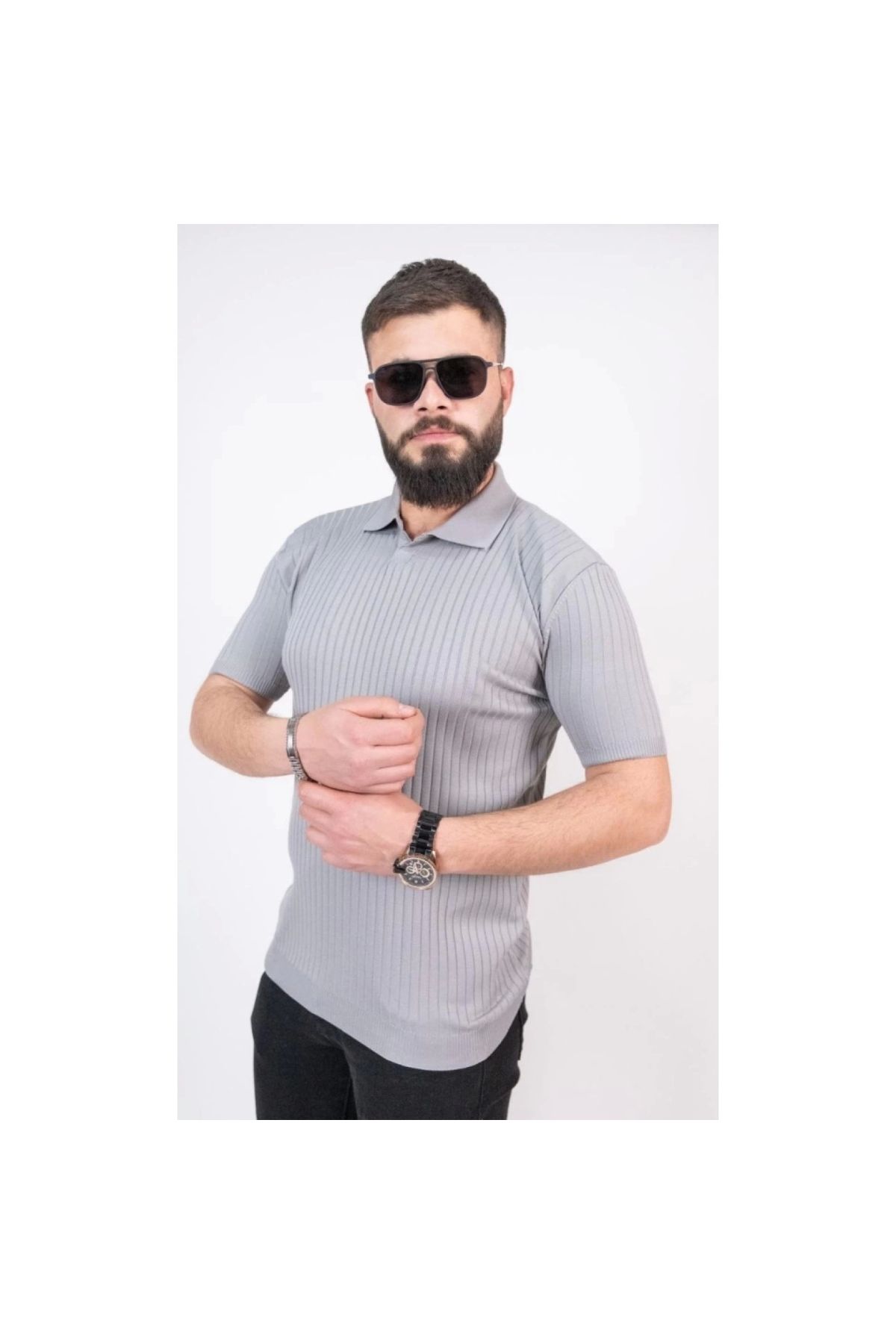 Narnuga MARSiLYAN- Triko Dokuma Yakalı Tshirt