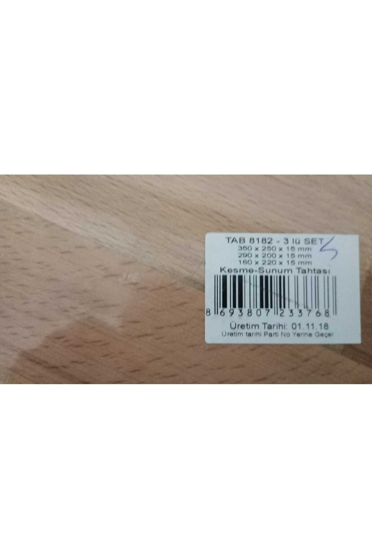 Taboo-Sinbo Tab-8182 Oval Cutting Board Set of 3 10% Natural 15mm 5