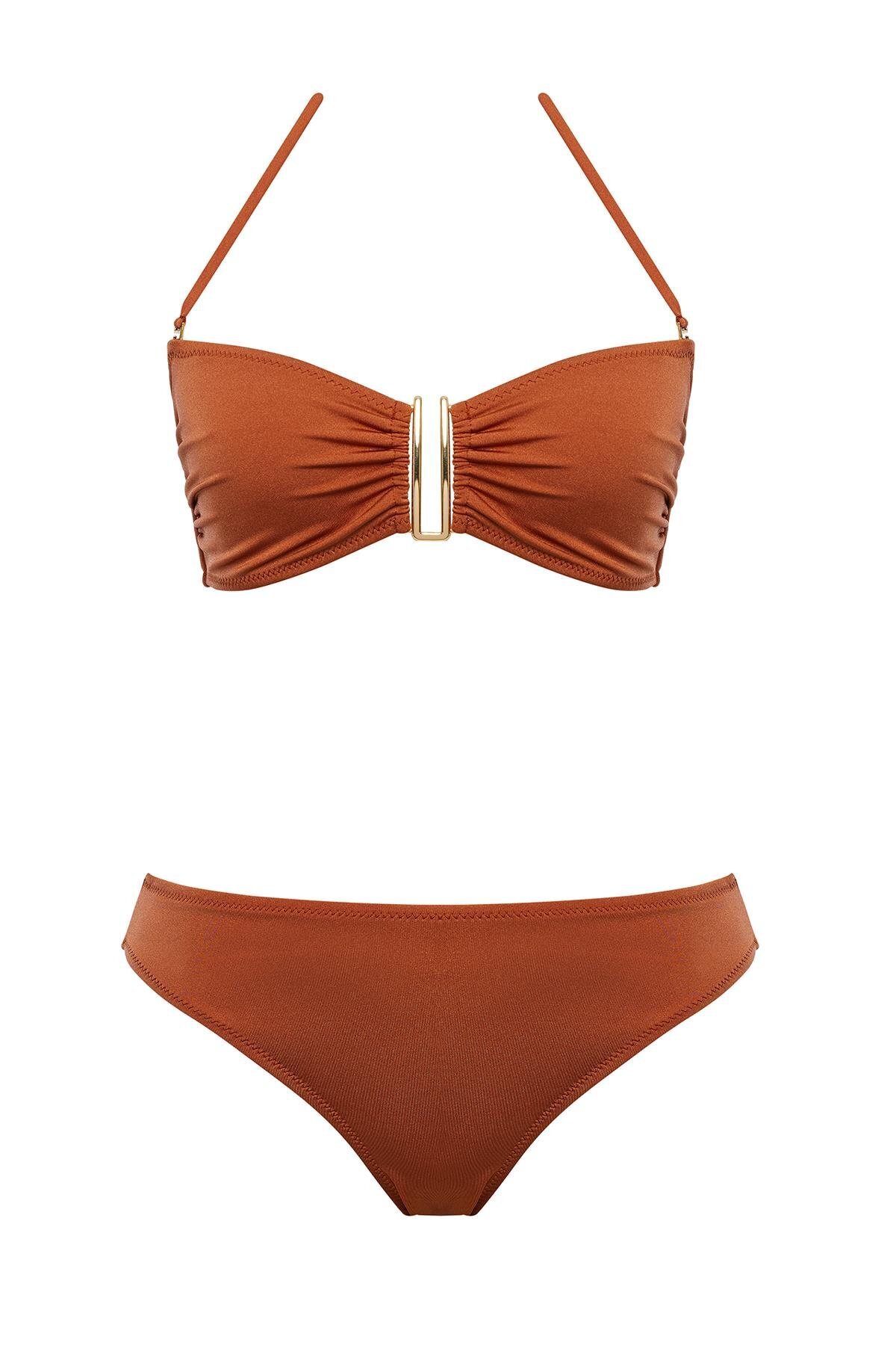 SAILOR moda Aksesuarlı Brezilya Bikini Takım