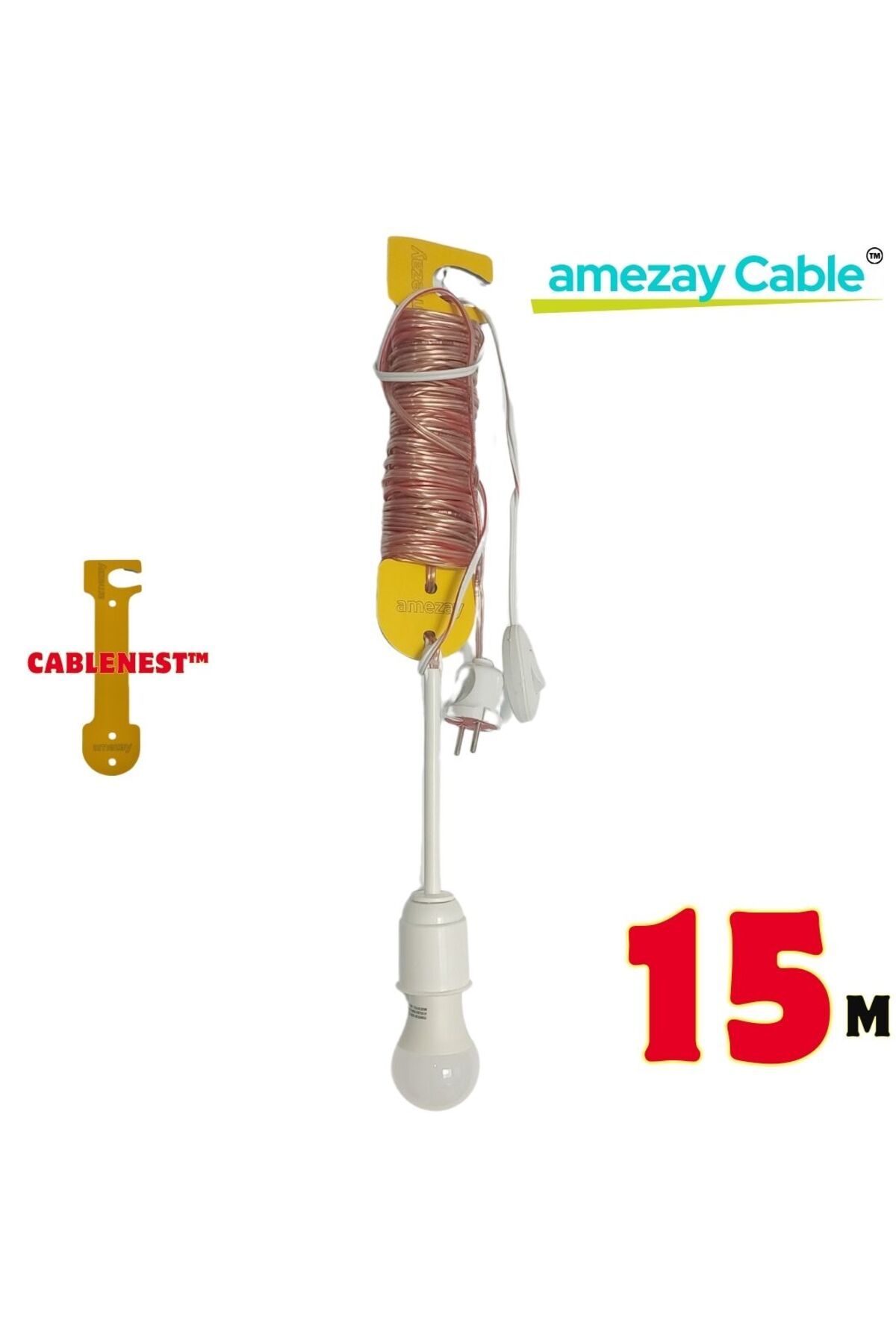 AMEZAY SEYYAR LAMBA 15 METRE | CableNest™ Profesyonel Seri