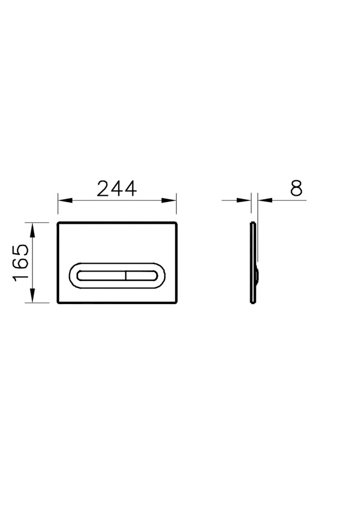 VitrA-Loop t Control Panel Gloss Chrome 740-0780 2