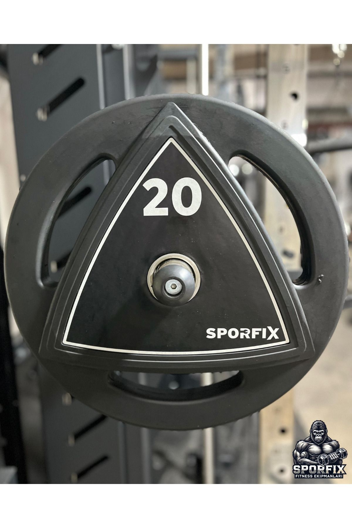 SPORFİX 20 KG KAUÇUK OLİMPİK PLAKA-AĞIRLIK-AĞIRLIK PLAKASI-DAMBIL