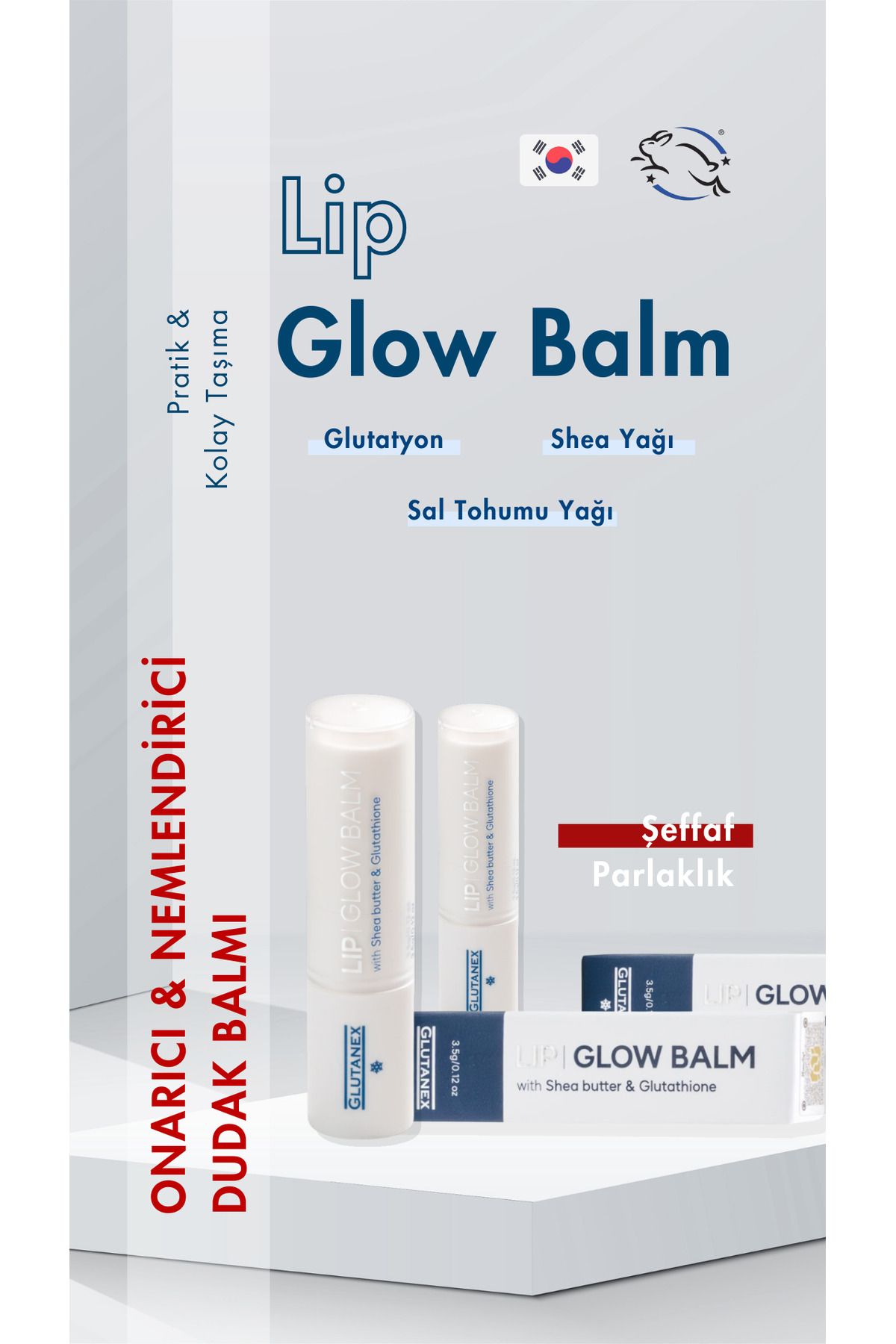 ترمیم کننده مرطوب کننده لب بی رنگ گلوتاتیون GLUTANEX