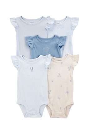 Carter's Kız Bebek Kısa Kollu Body 5'li Paket