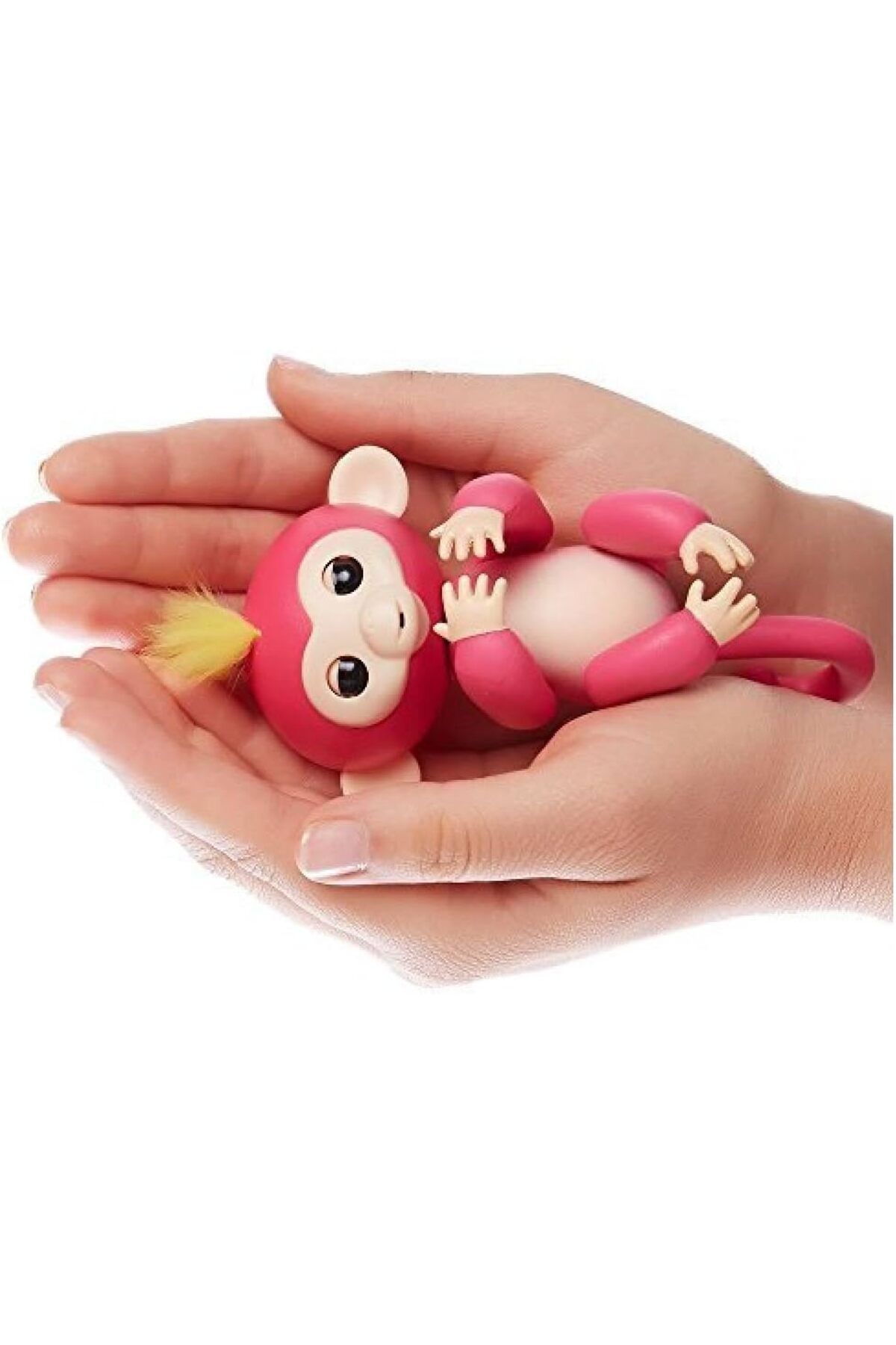 Yelajoy-Finger Monkey Toy,Interactive Baby Monkey Reacts to Touch,has a unique voice and personality,Red 2
