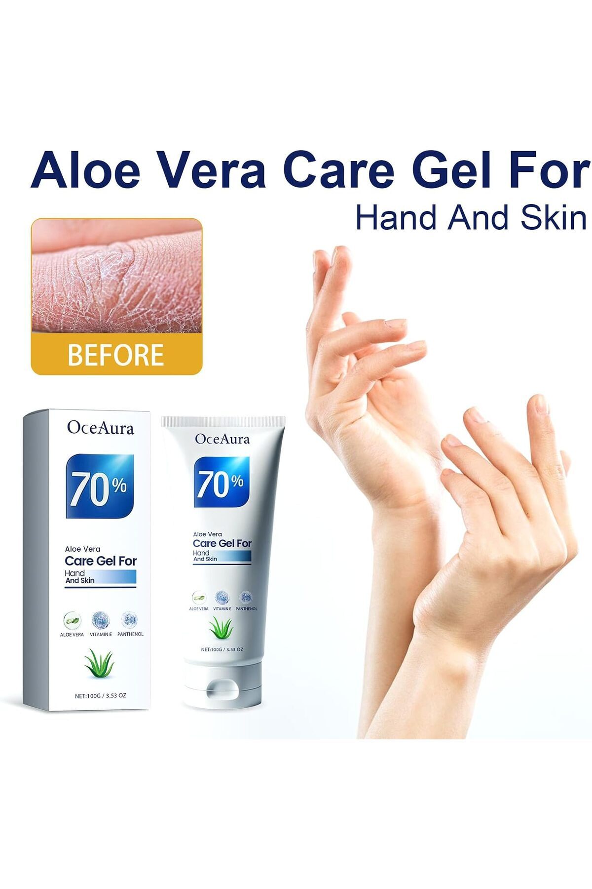 COOYA-Aloe Vera Hand Cream, Hand Cream with Natural Aloe Vera and Vitamin E, for Dry Hands 3