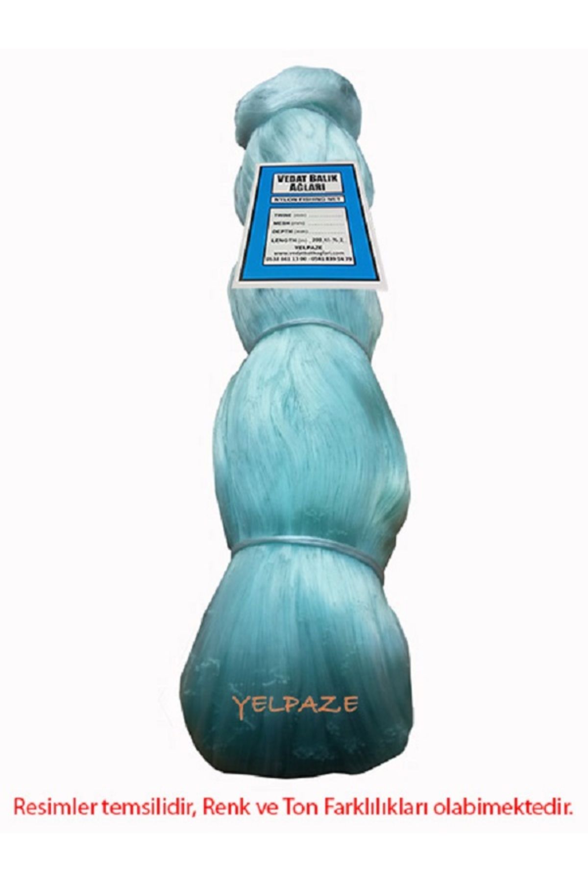 VBA Yelpaze VBA 0,20 Mm Kalınlık 65 Mm Göz Açıklığı 50 Göz Misina Balık Ağı 200 Metre