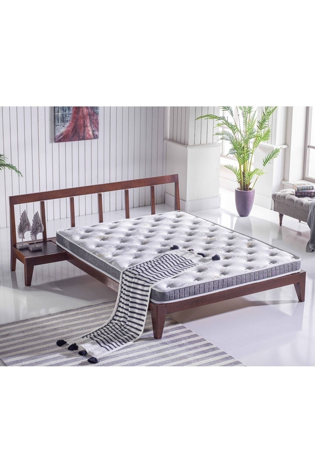 Bera Yatak Natural Full Ortopedik Yatak Pedi, Yatak Şiltesi, Topper, Yatak Ped, Yavrulu Yatağı / 8 Cm
