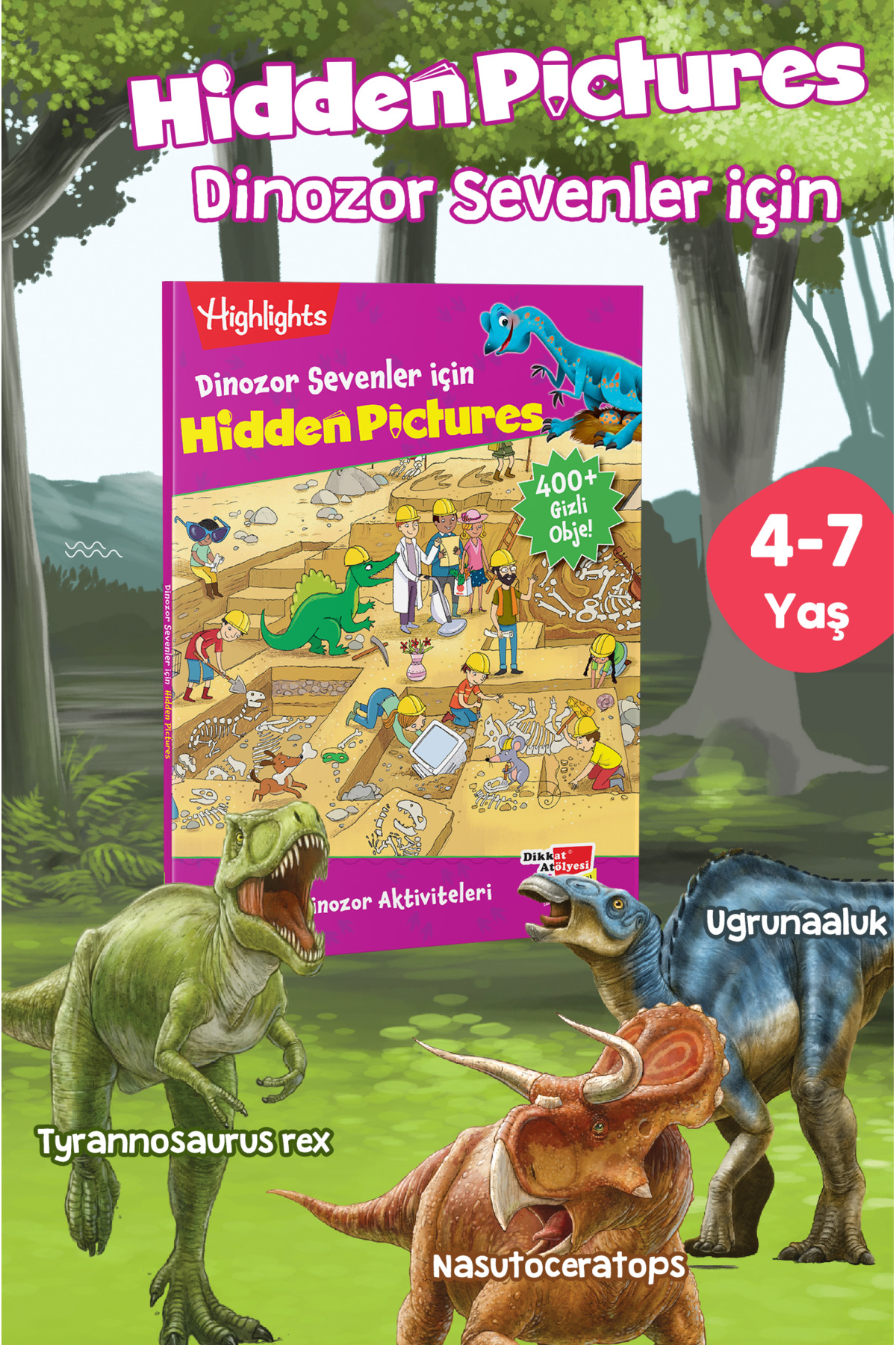 Dikkat Atölyesi Yayınları Dinozor Sevenler Için Hidden Pictures