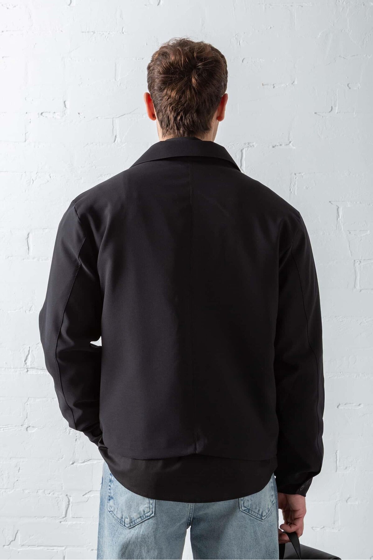 ablukaonline  Erkek Boxy Fit Rahat Ceket Siyah - Görsel 6