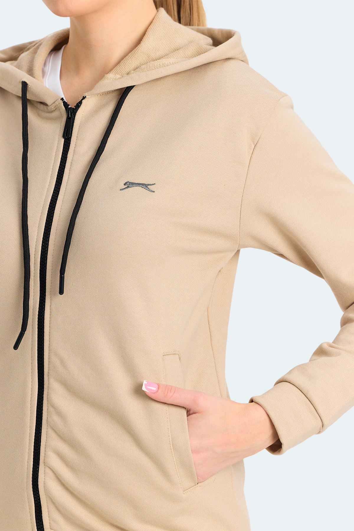 Slazenger KINET Kadın Sweatshirt Bej görsel 5