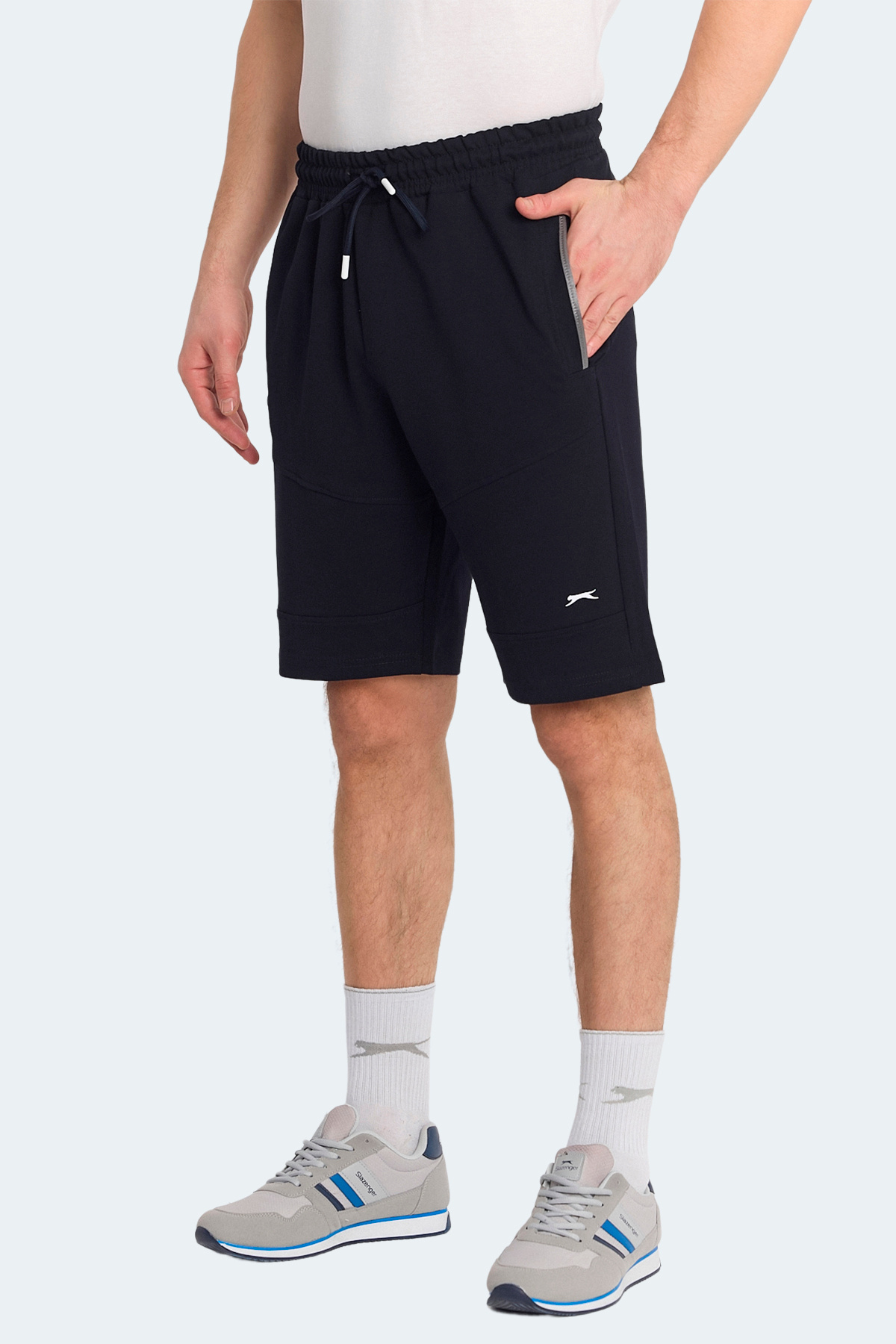 اسلازنگر شلوارک مردانه جیب‌دار سرمه‌ای NASIM