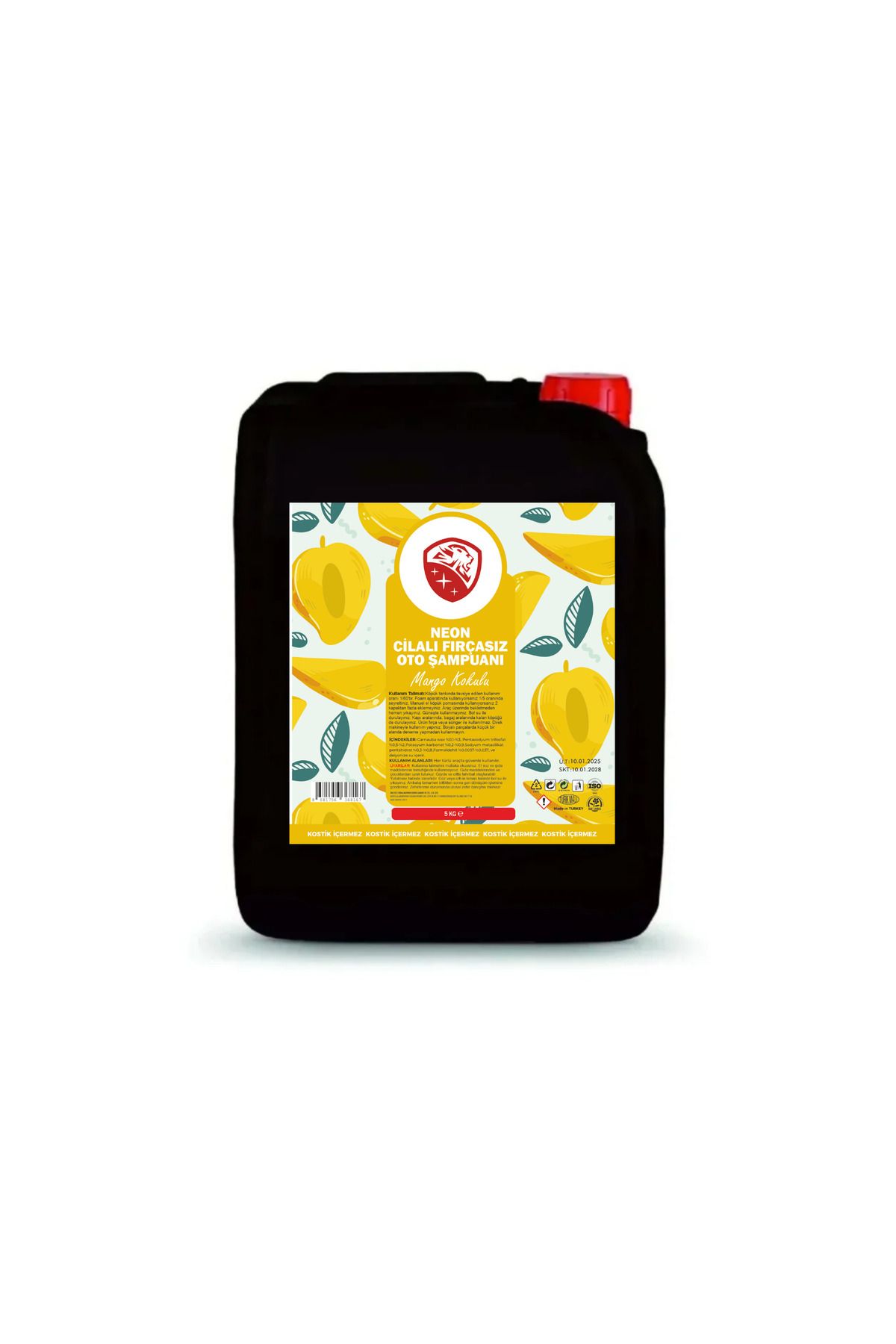 NEWMİX 5 Kg Cilalı Fırçasız Mango Esintisi Neon Oto Şampuanı