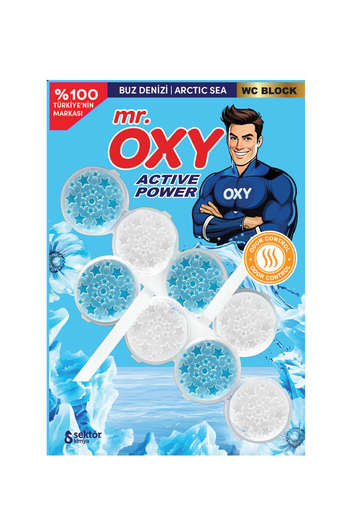 MR.OXY Mr. Oxy Wc Blok 2'li Buz Denizi