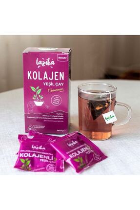 LAZİKA Kolajenli Yeşil Çay - (Cilt Ve Eklem Sağlığını Destekler) 18 adet PLA ...