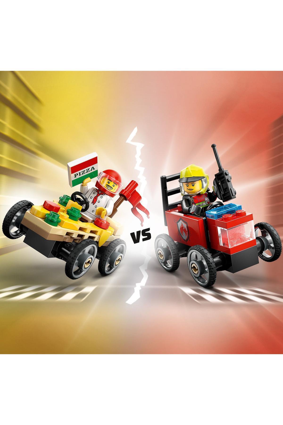 LEGO-® City Pizza Car Racing Car Vs Fire Truck Pack 60458- Set for Ages 5 and Up(70P) 8
