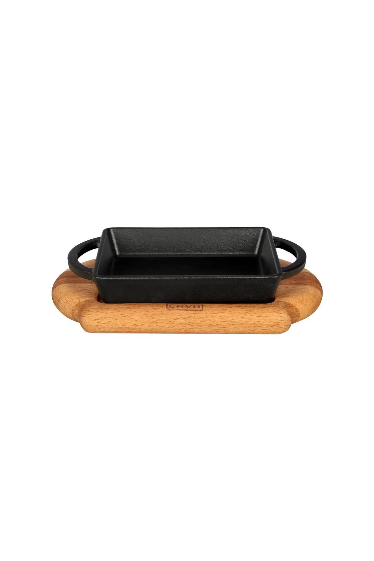 Lava Sahan Dikdörtgen Siyah Mat Ahşap Stand 12 X 15 Cm Eco