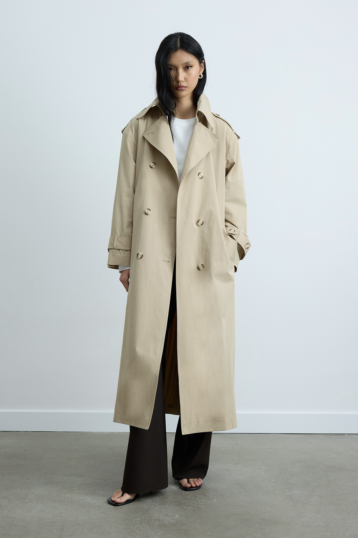Suud Collection Bej Rowan Trençkot görsel 3