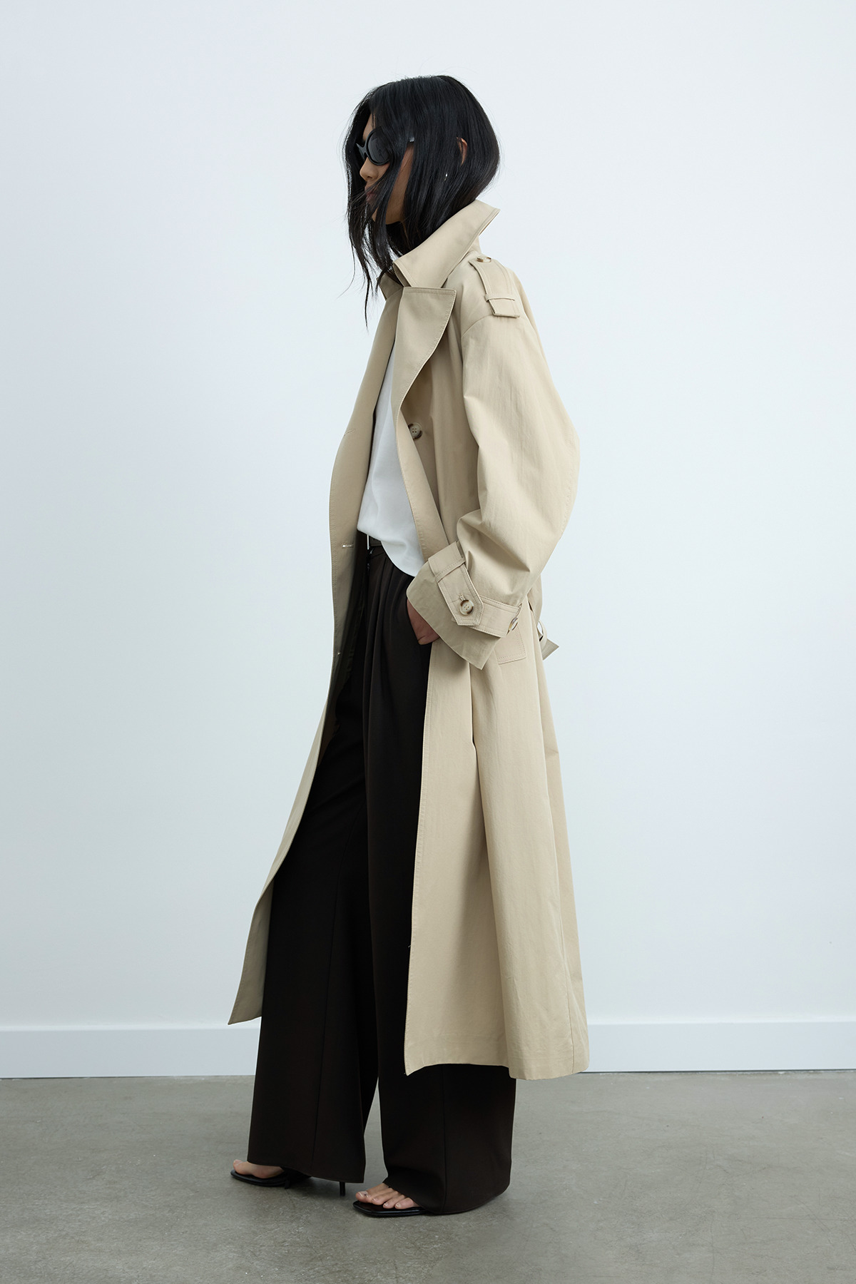 Suud Collection Bej Rowan Trençkot görsel 4