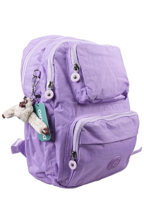 DUOMİNO Fcstore Krinkıl Kumaş Suya Dayanıklı Büyük Boy Lila Klinkır Sırt Çant...