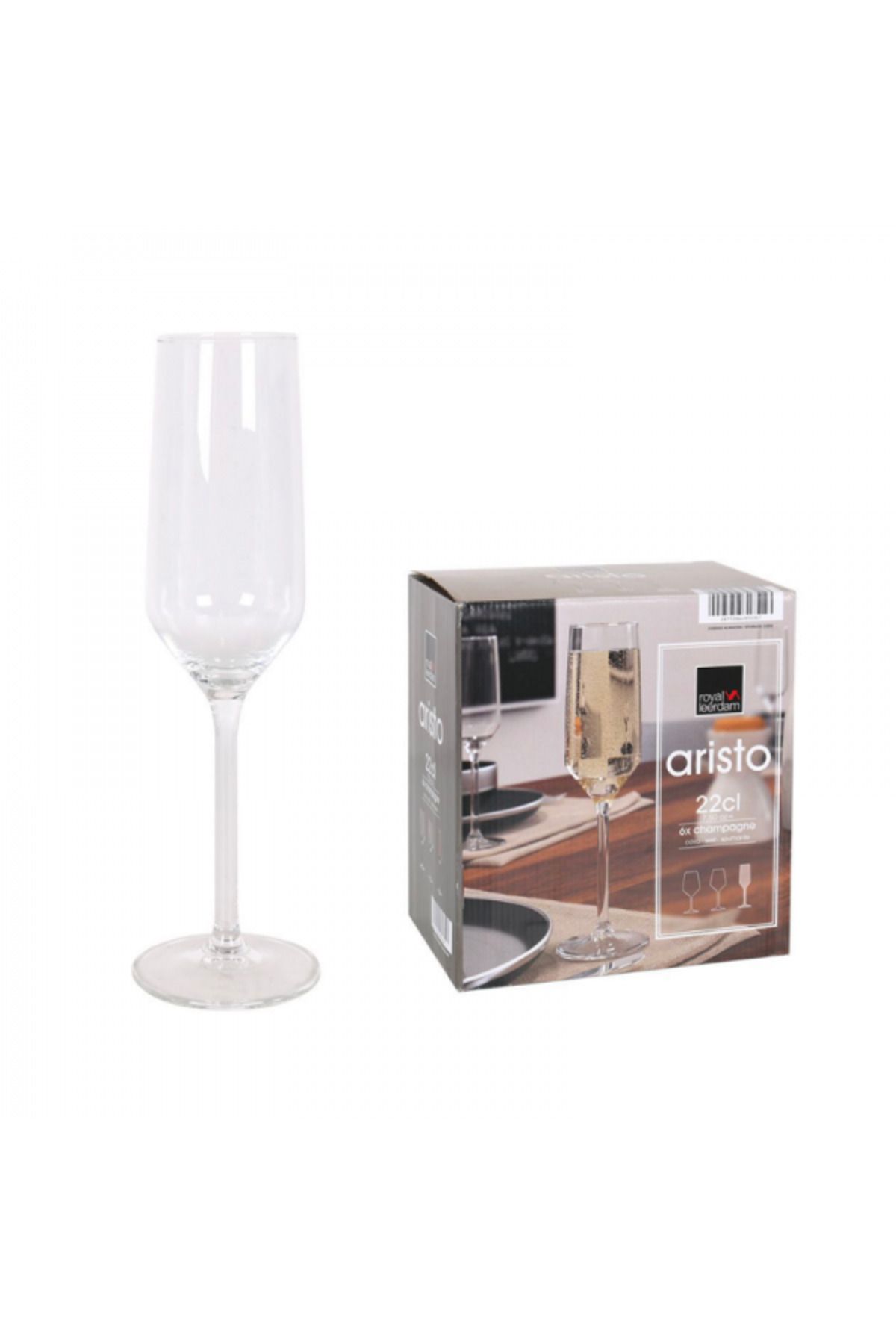 Viejo Valle Set 6 Pahare Pentru Sampanie, Aristo, 220 Ml - One Size