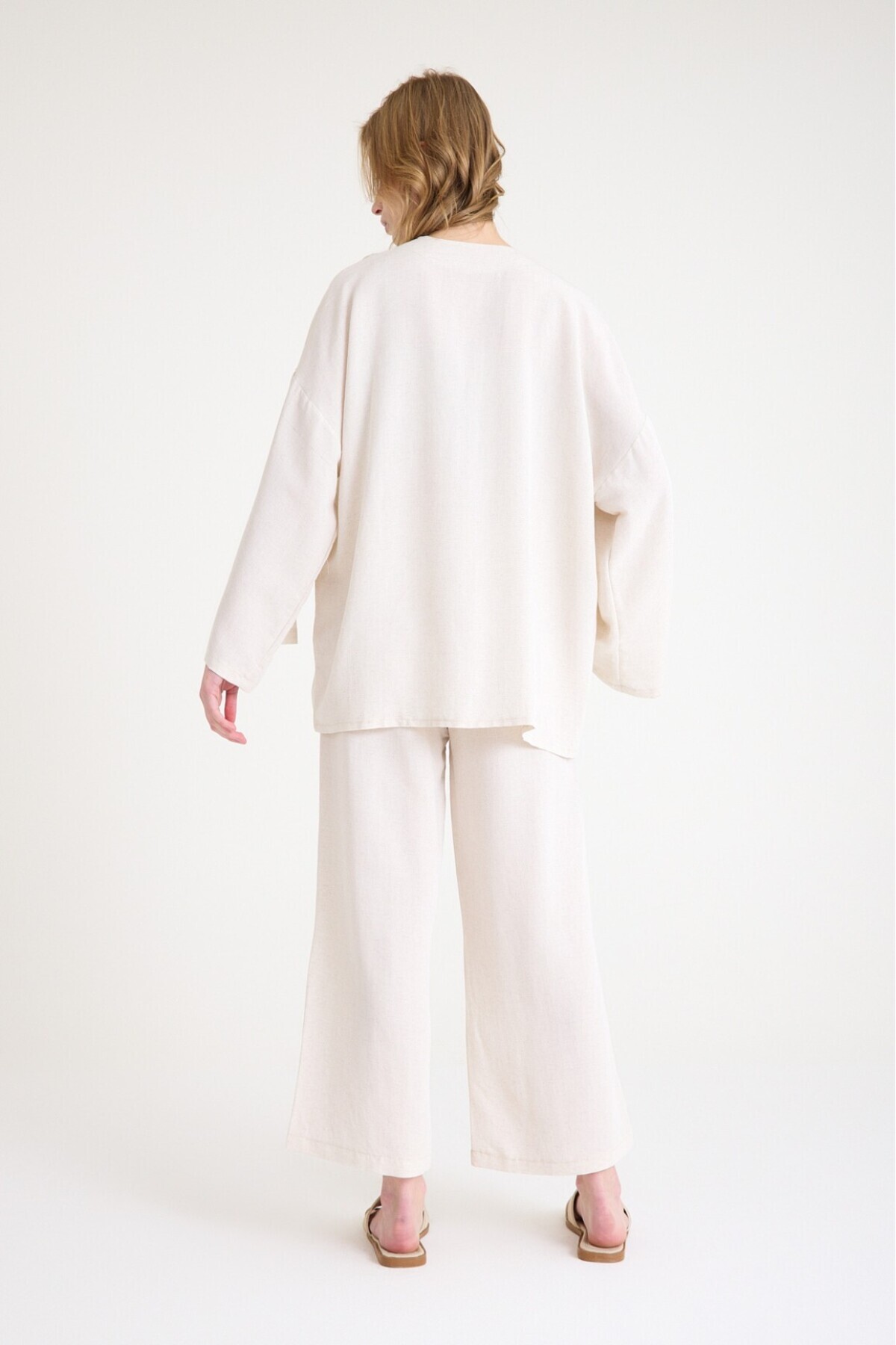 Toridas-Linen Women's Casual Kimono Double Set 8