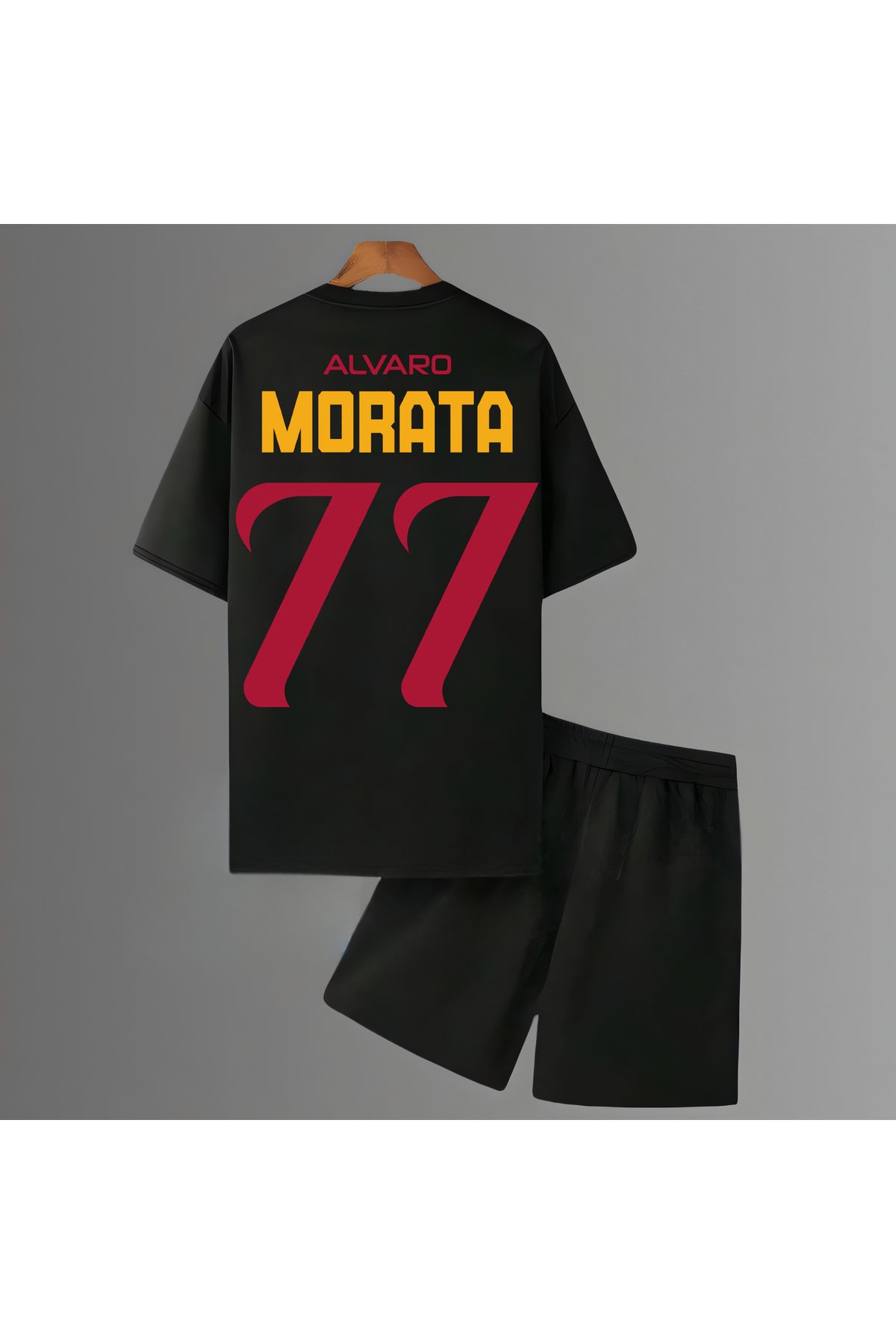 Biy Store Alvaro Morata futbolcu sırt forma baskılı unisex tişört regular fit t-shirt şort takımı