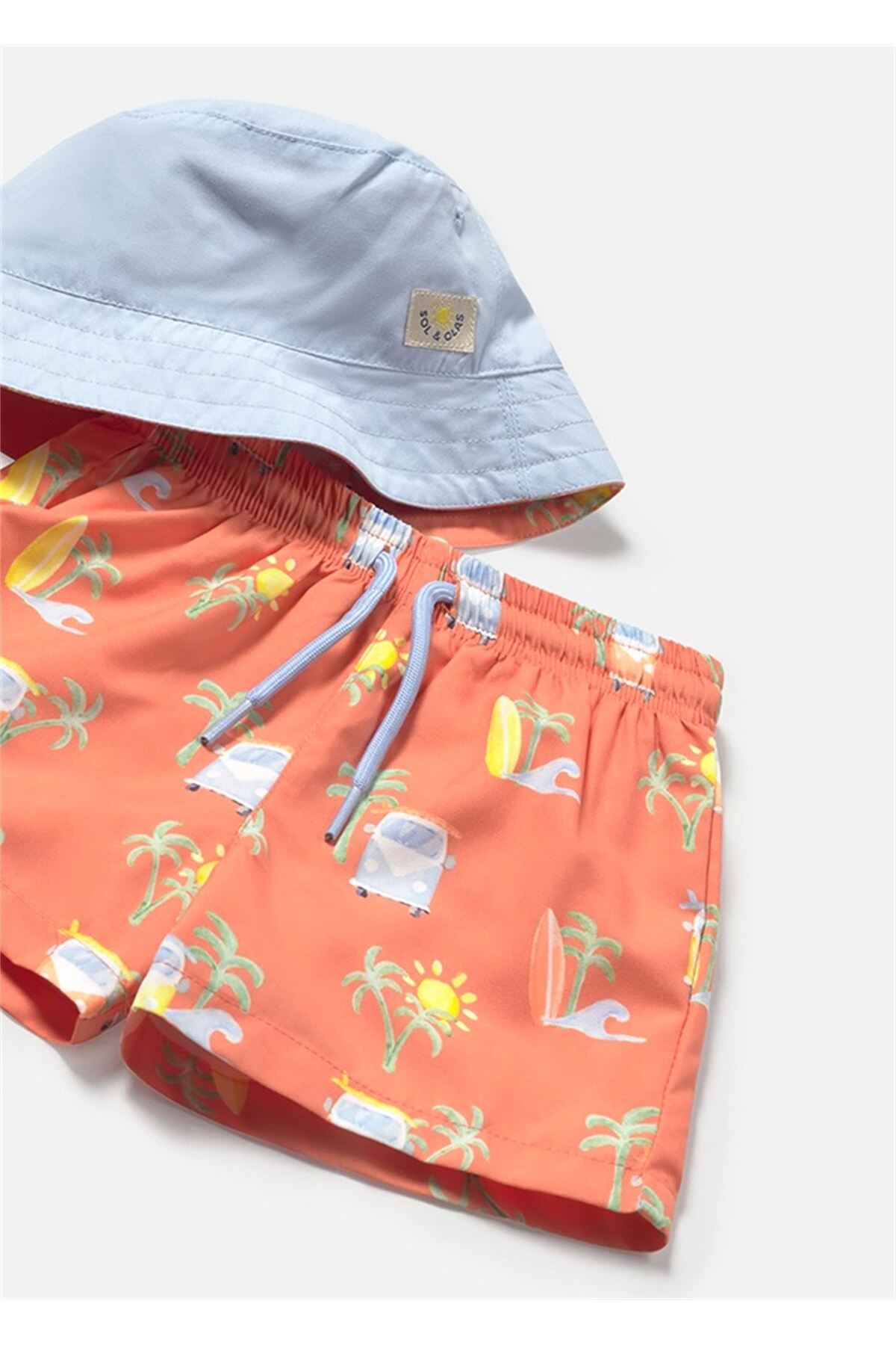Mayoral Erkek Çocuk Deniz Şortu Ve Şapkası Coral 1646 fotoğrafı 3 (önizleme)
