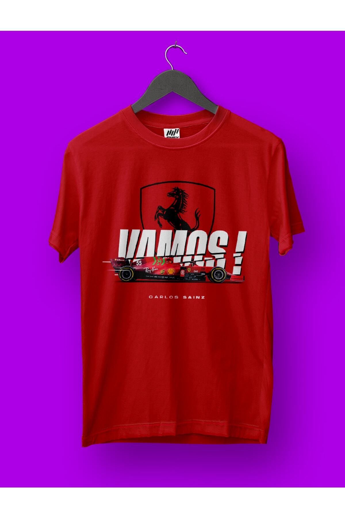 Pisa Art Carlos Sainz Vamos Ferrari T-shirt