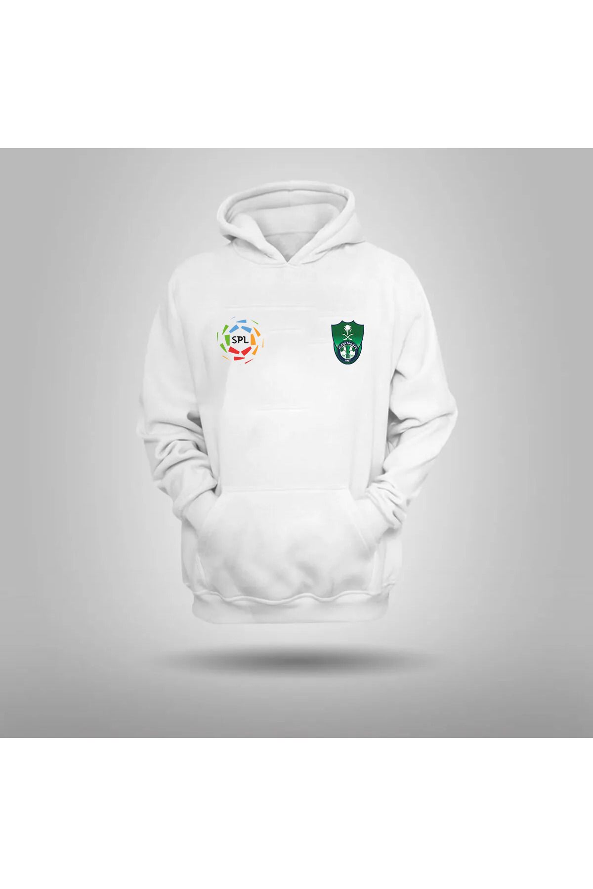 Pisa Art Al-Ahli Suudi Arabistan Pro Ligi Özel Tasarım Taraftar Kapşonlu Sweatshirt