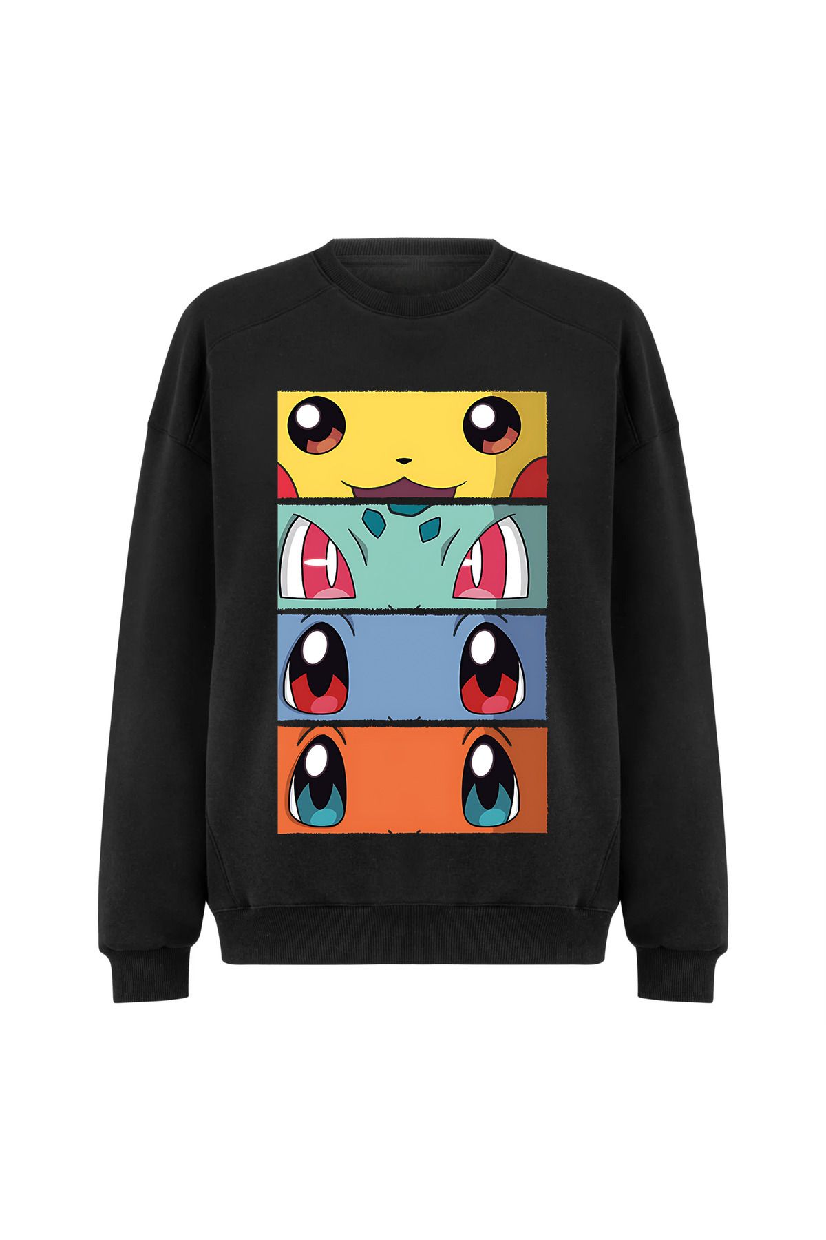 Pisa Art Pokemon Special Characters , Siyah Unisex Premium, Çatlama Solma Yapmaz