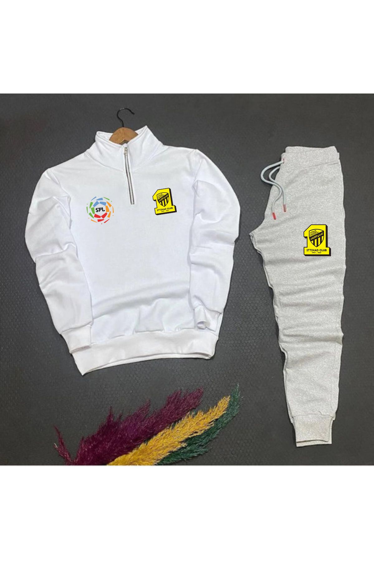 Pisa Art Al-İttihad Suudi Arabistan Pro Ligi Yarım Fermuarlı Sweat-Eşofman Altı Kombin