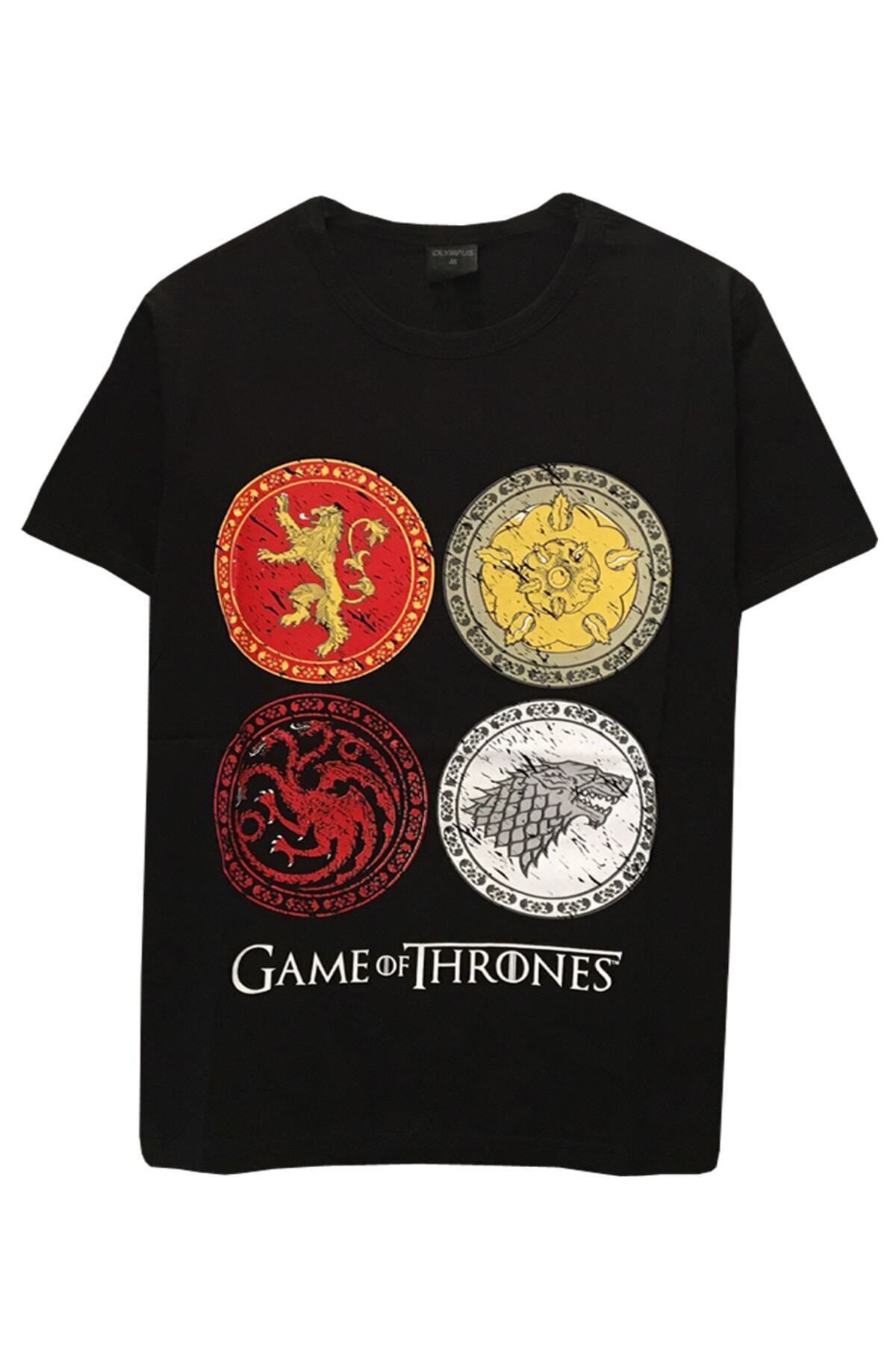Pisa Art Unisex Game Of Thornes Siyah Tshirt