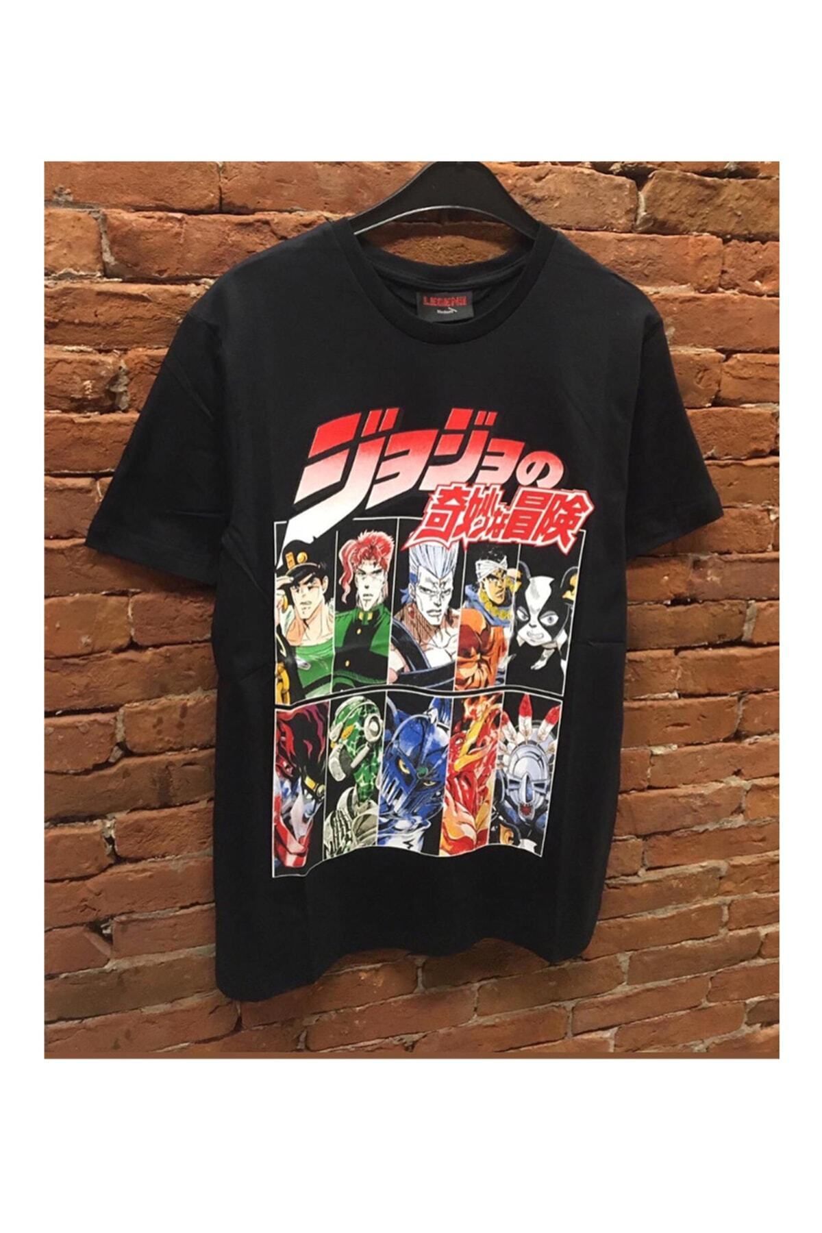 Pisa Art Anime Unisex Jojo's Karakter Sırt Baskılı Tişört