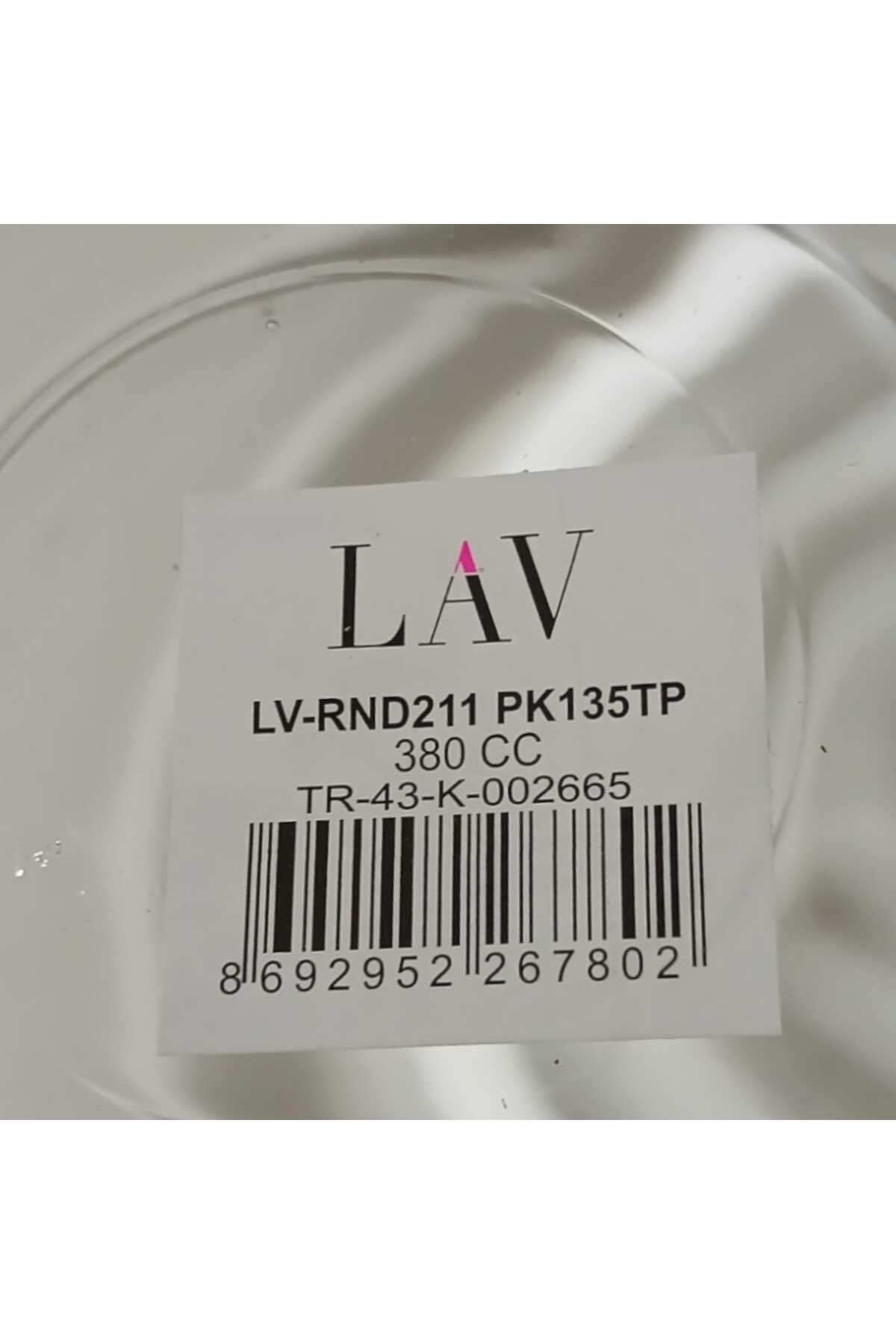 LAV-حاوية تخزين دائرية من FEYZADE (380 سم مكعب × 3 قطع) بغطاء أبيض 5