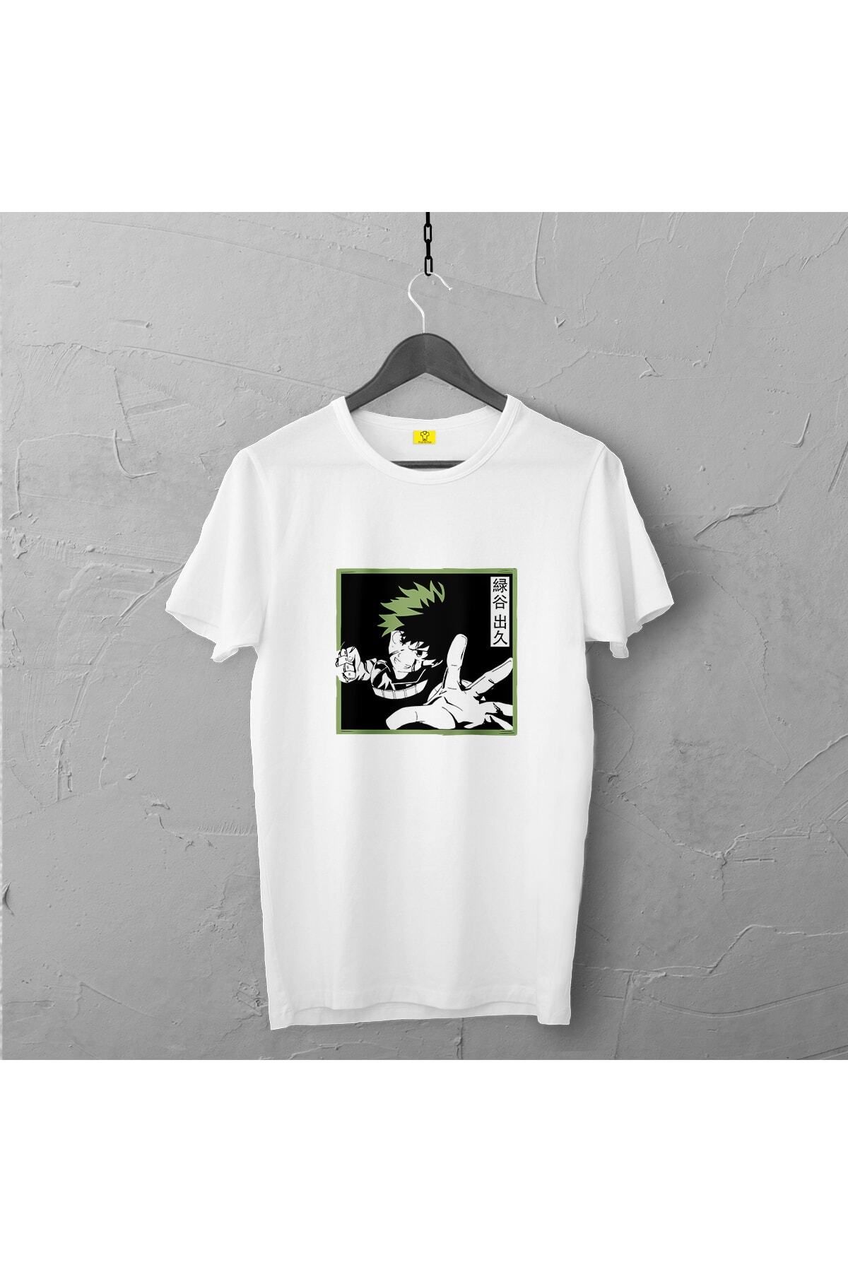 Pisa Art Izuku Midoriya Tasarımlı Tshirt , Unisex Premium, Çatlama Solma Yapmaz / Anime