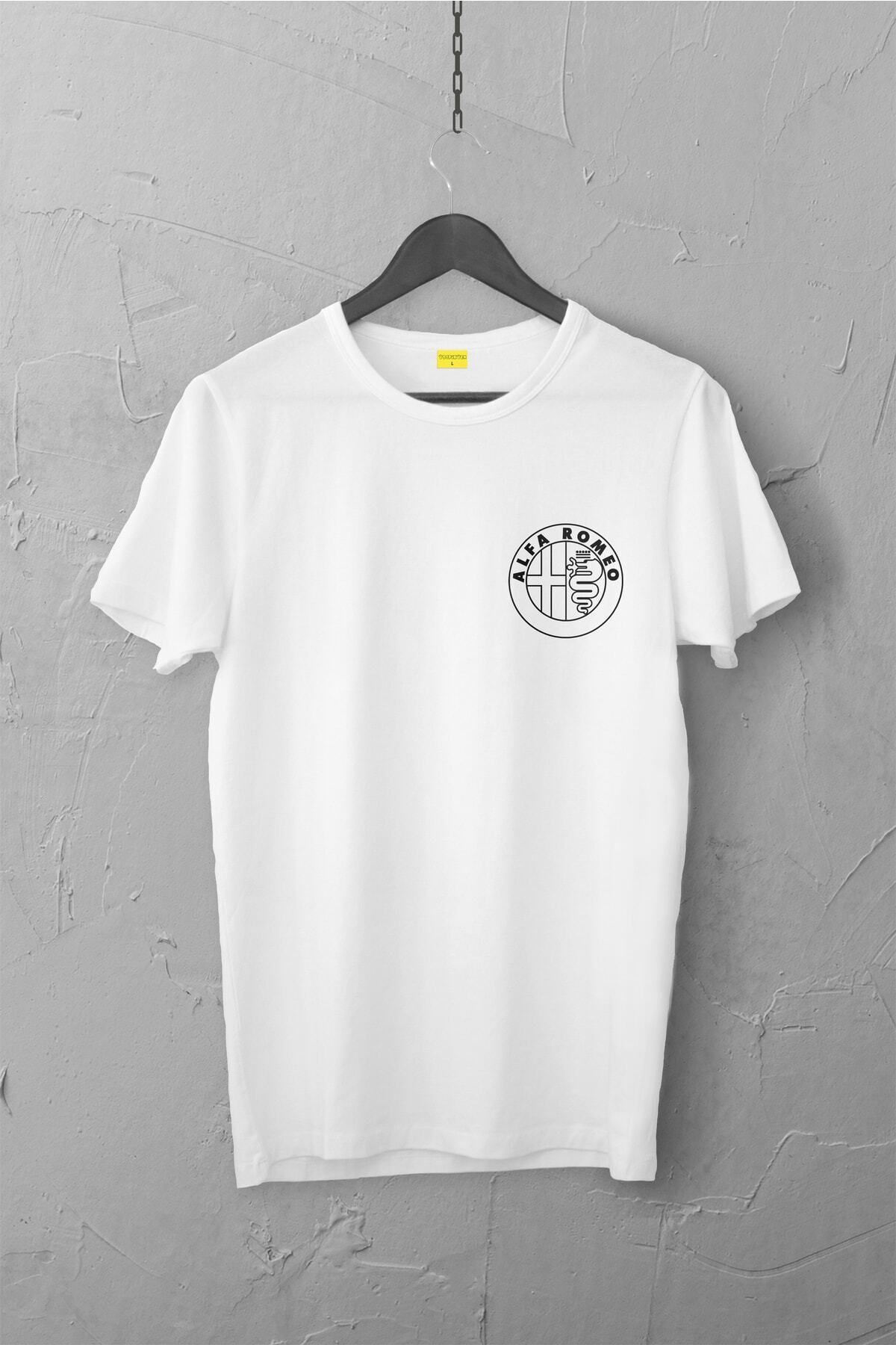 Pisa Art Alfa Romeo Tasarımlı Tshirt , Unisex Premium, Çatlama Solma Yapmaz / Otomobil