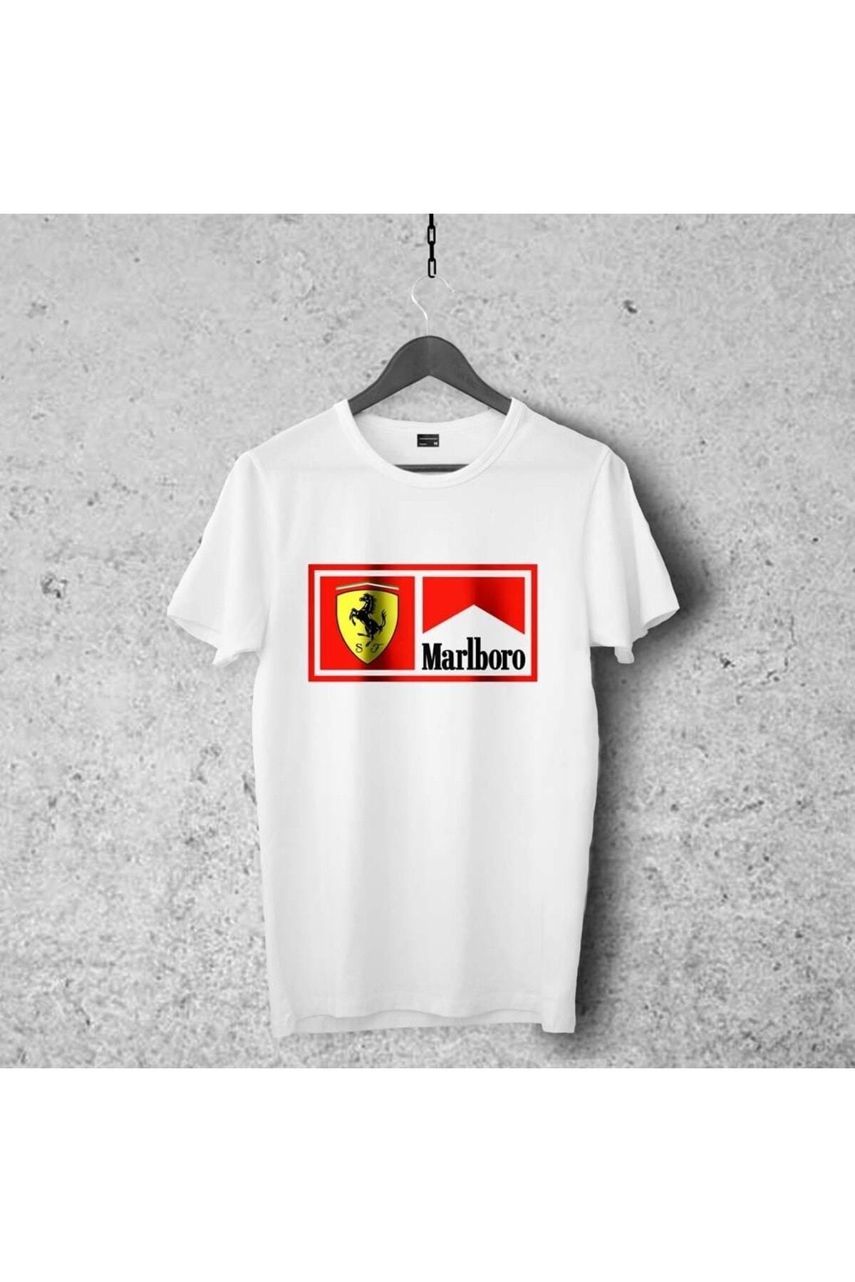 Pisa Art Ferrari Tasarımlı Tshirt 1, Unisex Premium Kalite Çatlama Solma Yapmayan Baskılı Tshirt