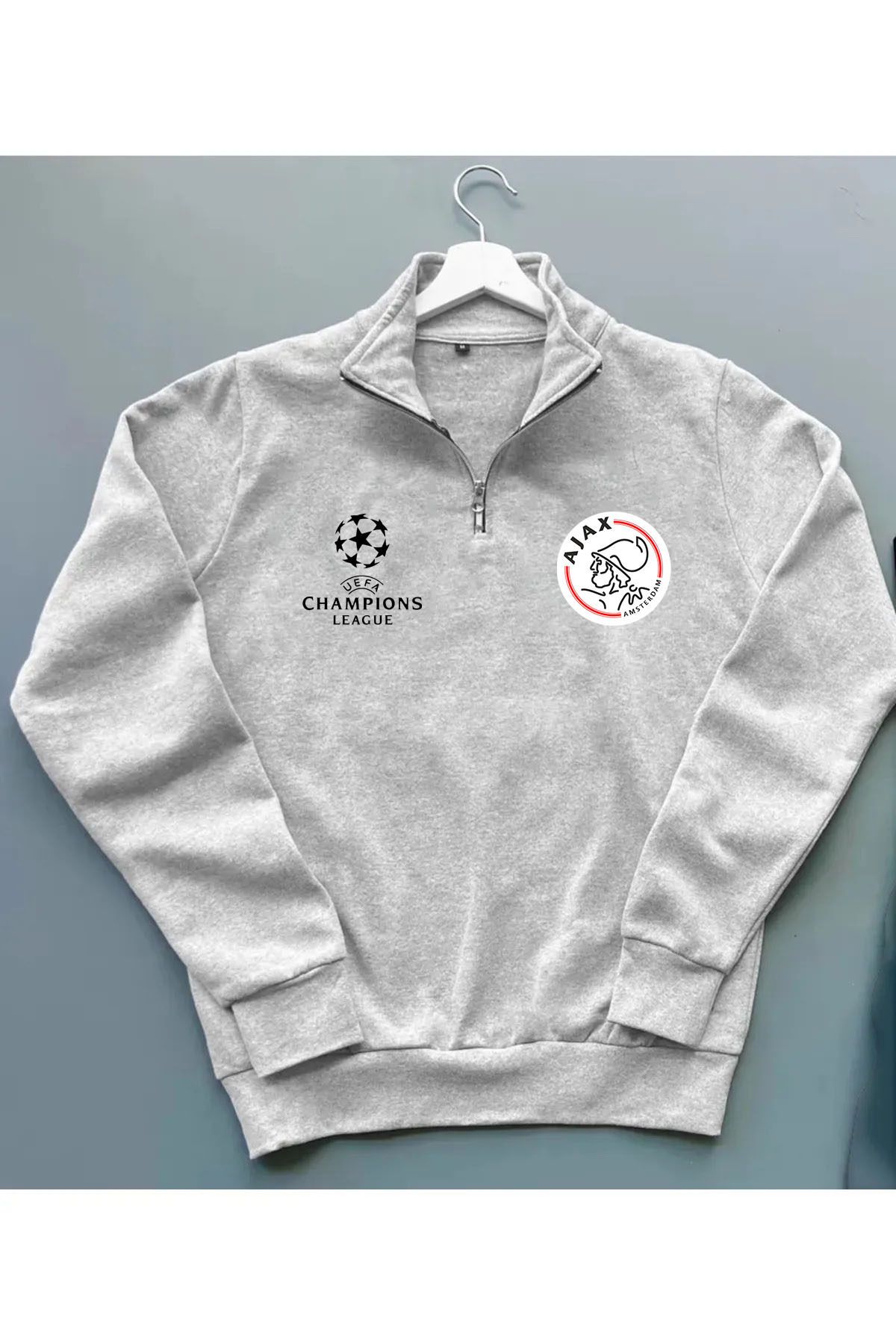 Pisa Art CHAMPİONS LEAGUE AJAX DİK YAKA SWEATSHİRT UNİSEX ÖZEL TASARIM